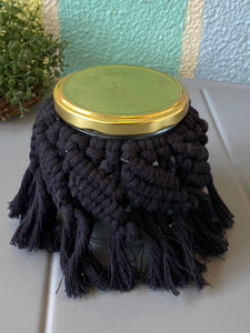 Macrame Set Of 2 Jars