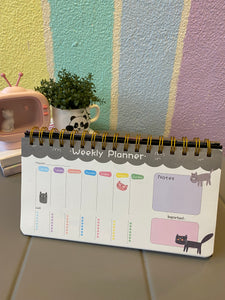 Cat Weekly Planner - Black Colour