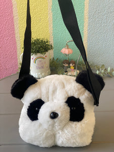 Cute Min Panda Fur Sling Bag