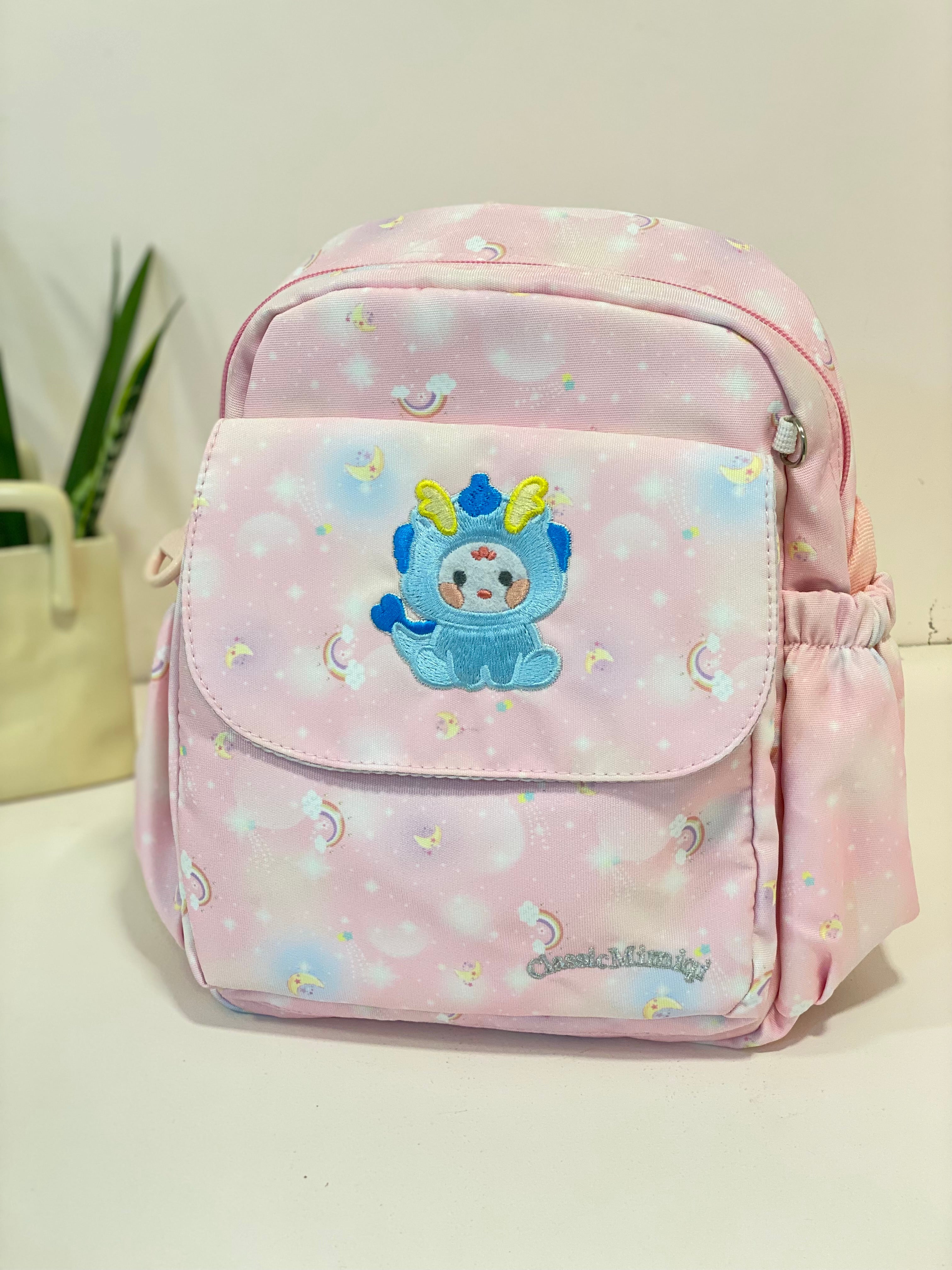 Kids Cartoon Rainbow Mini Backpack – Cute Toddler School Bag with Front Pocket | Lightweight Children’s Backpack
