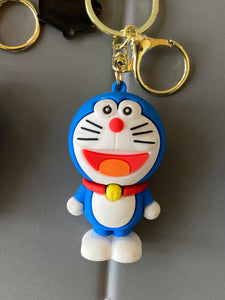 Happy Blue Cat Keychain