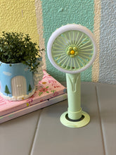 Load image into Gallery viewer, Floral Hand Fan with Stand
