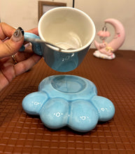 Load image into Gallery viewer, Paw Ceramic Mug with Saucer &amp; stirrer
