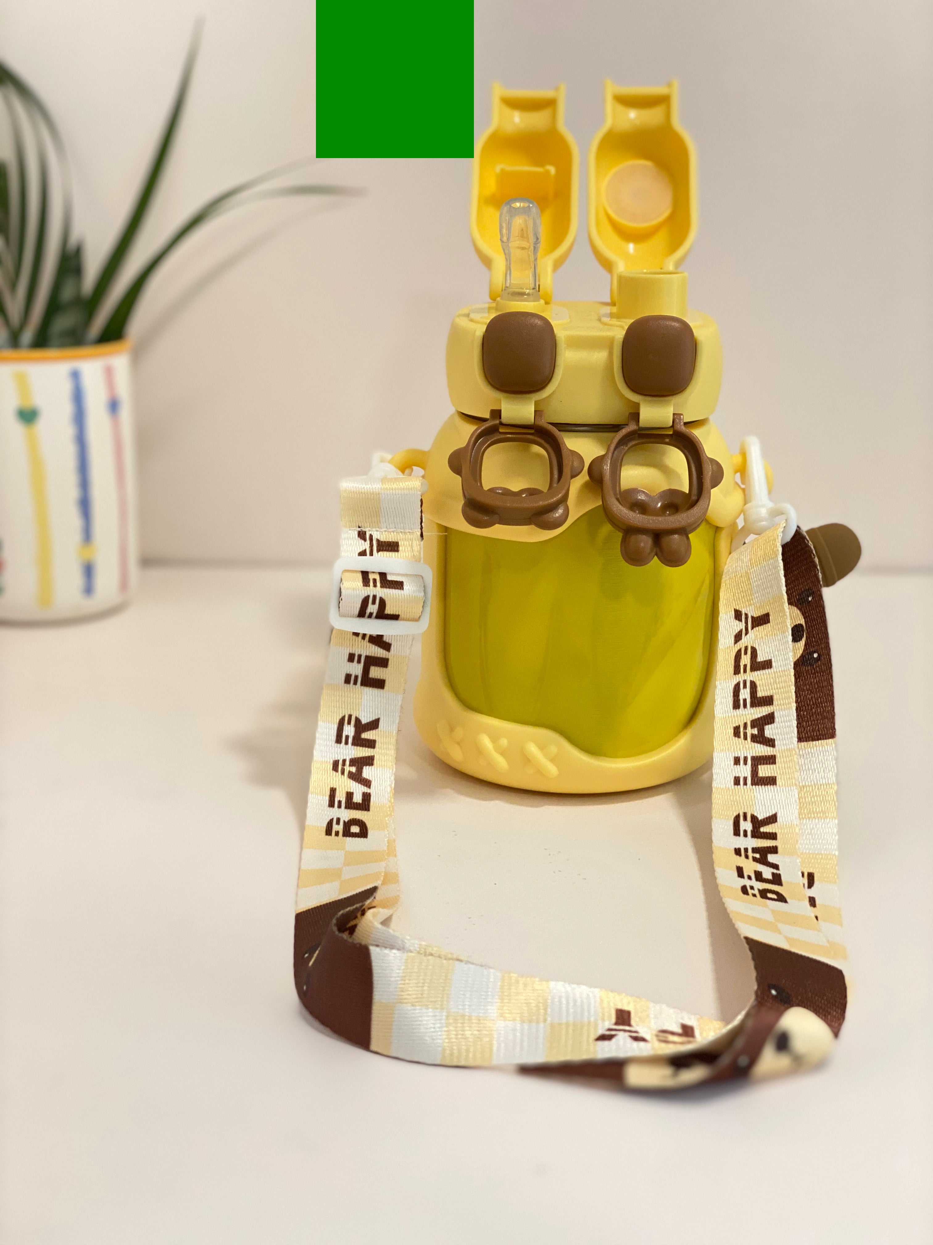 Pastel Matte Kawaii Crossbody Water Bottle