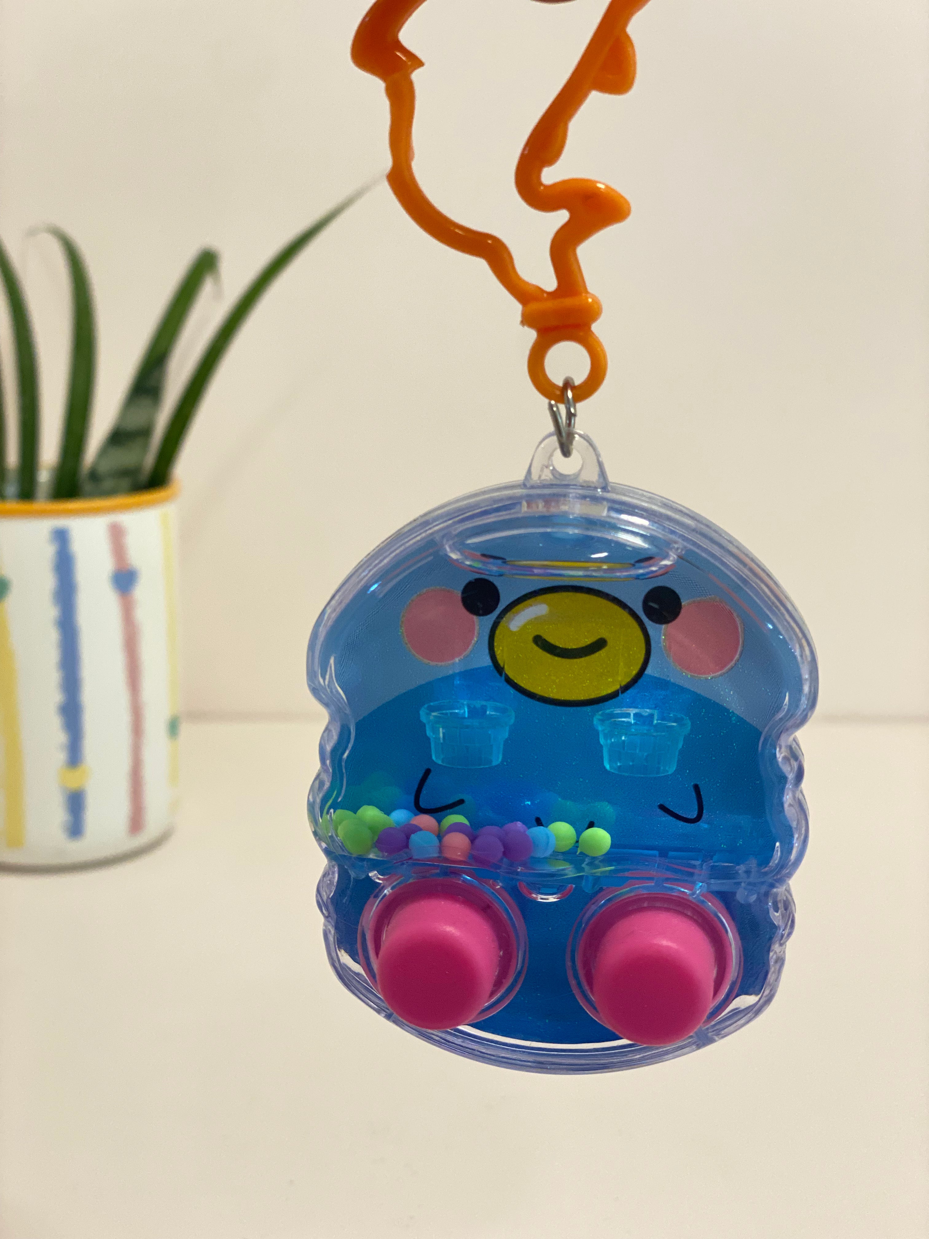 Clear Retro Water Game Keychain