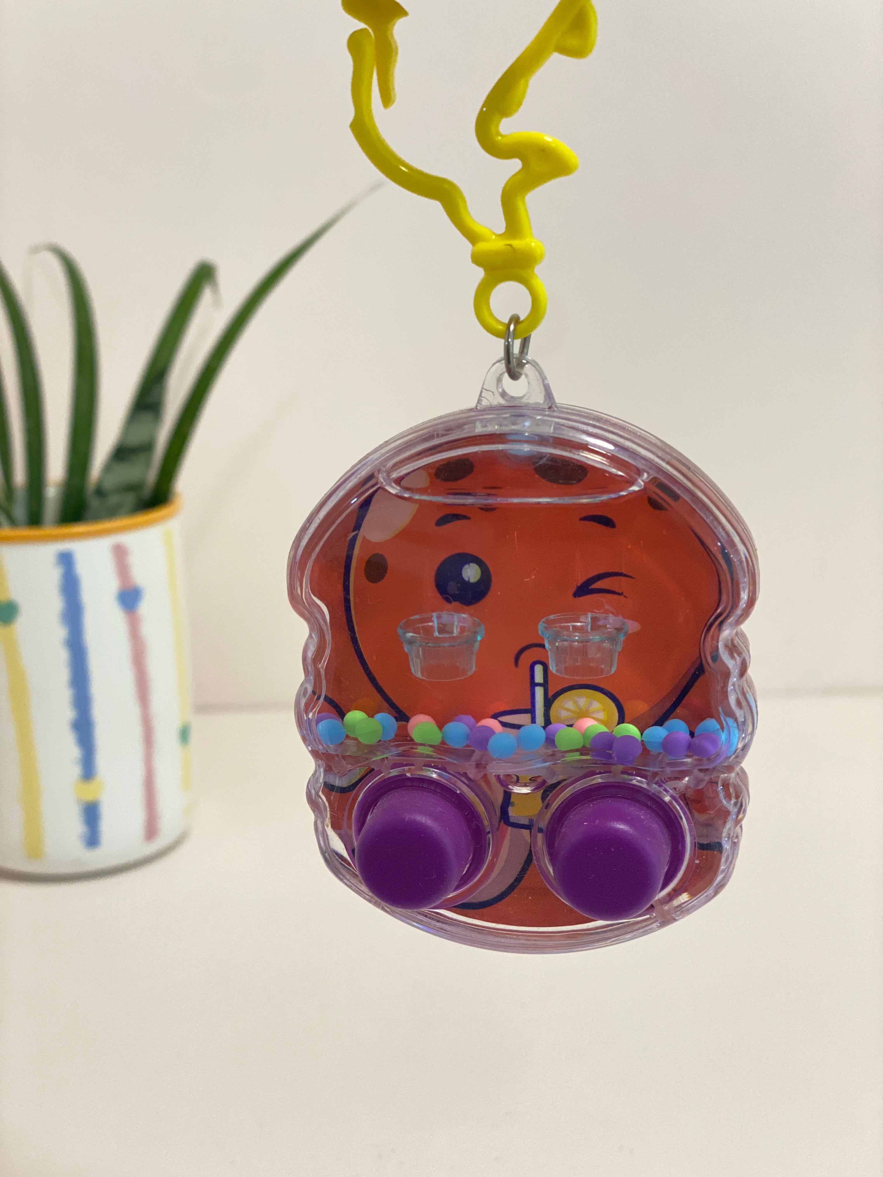 Clear Retro Water Game Keychain