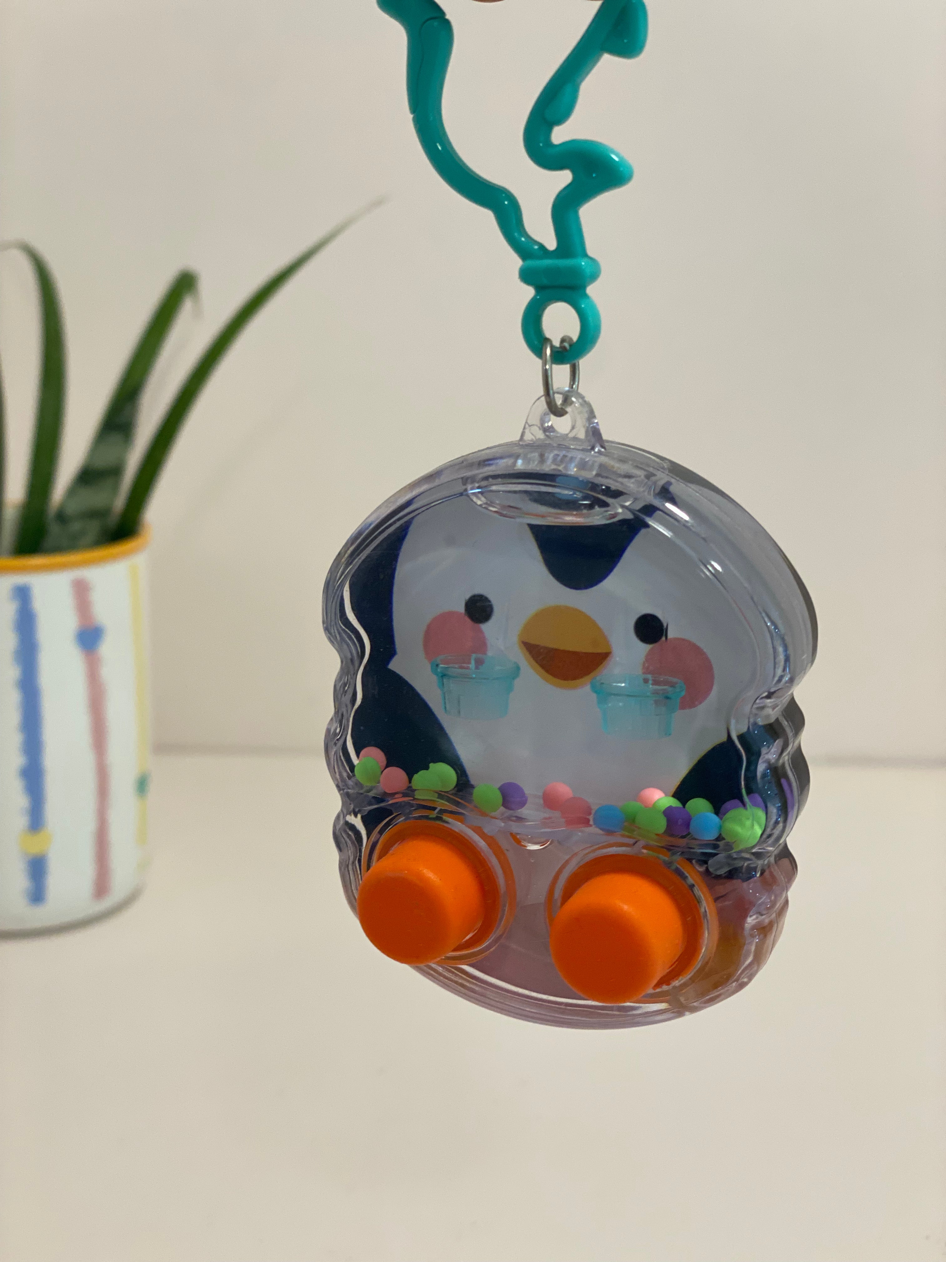 Clear Retro Water Game Keychain