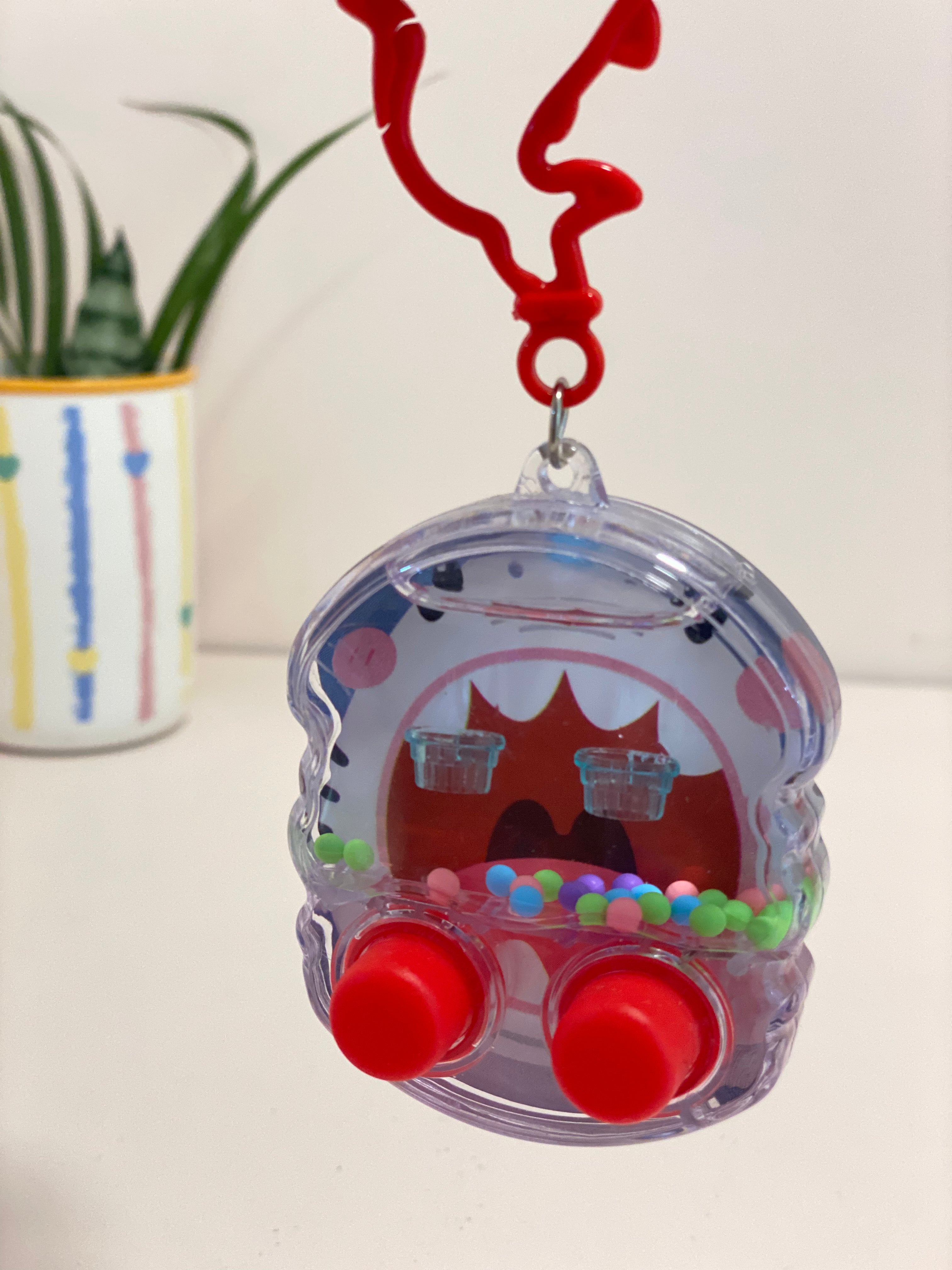 Clear Retro Water Game Keychain