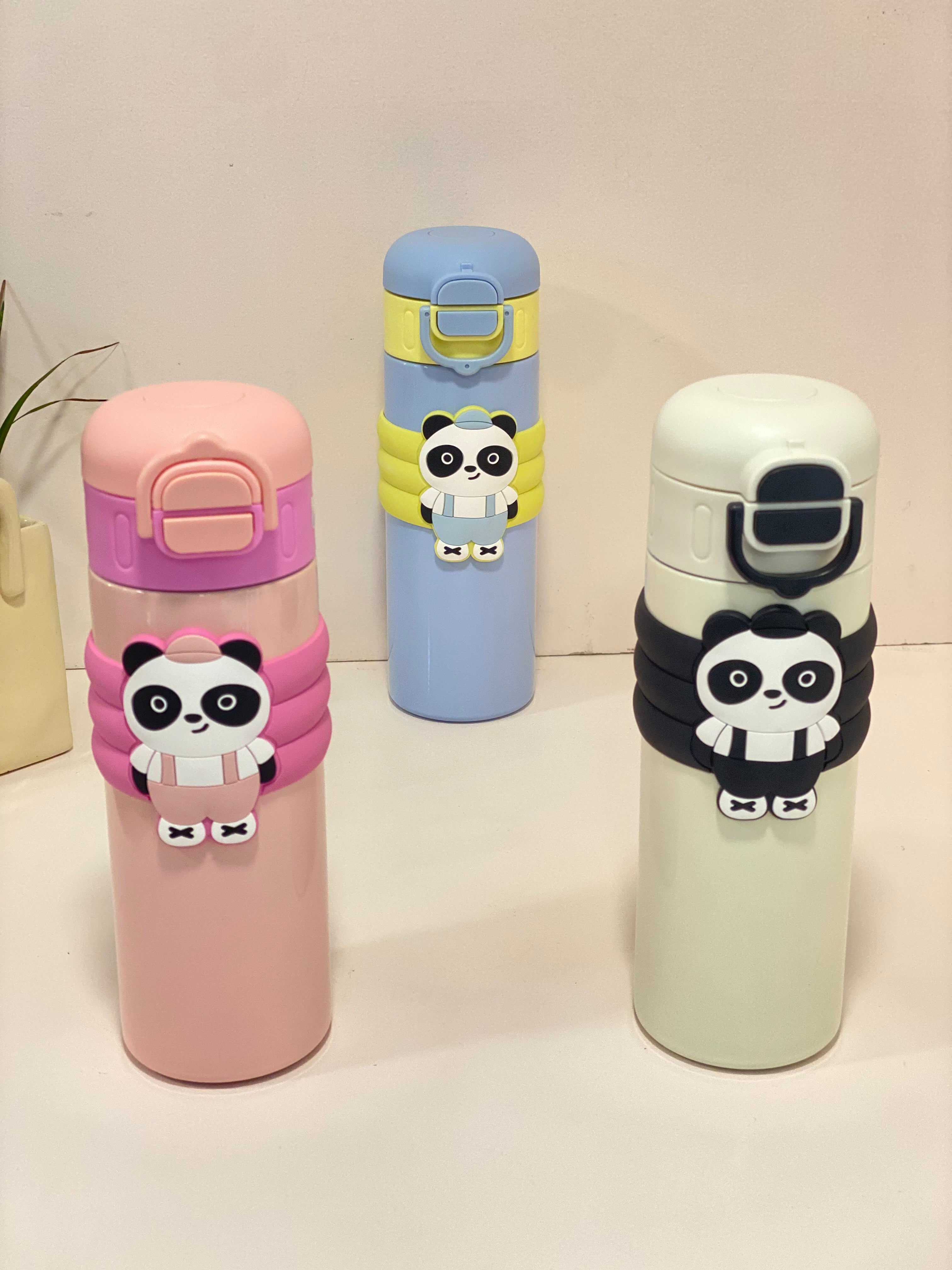 Pastel Matte Panda Thermos Flask