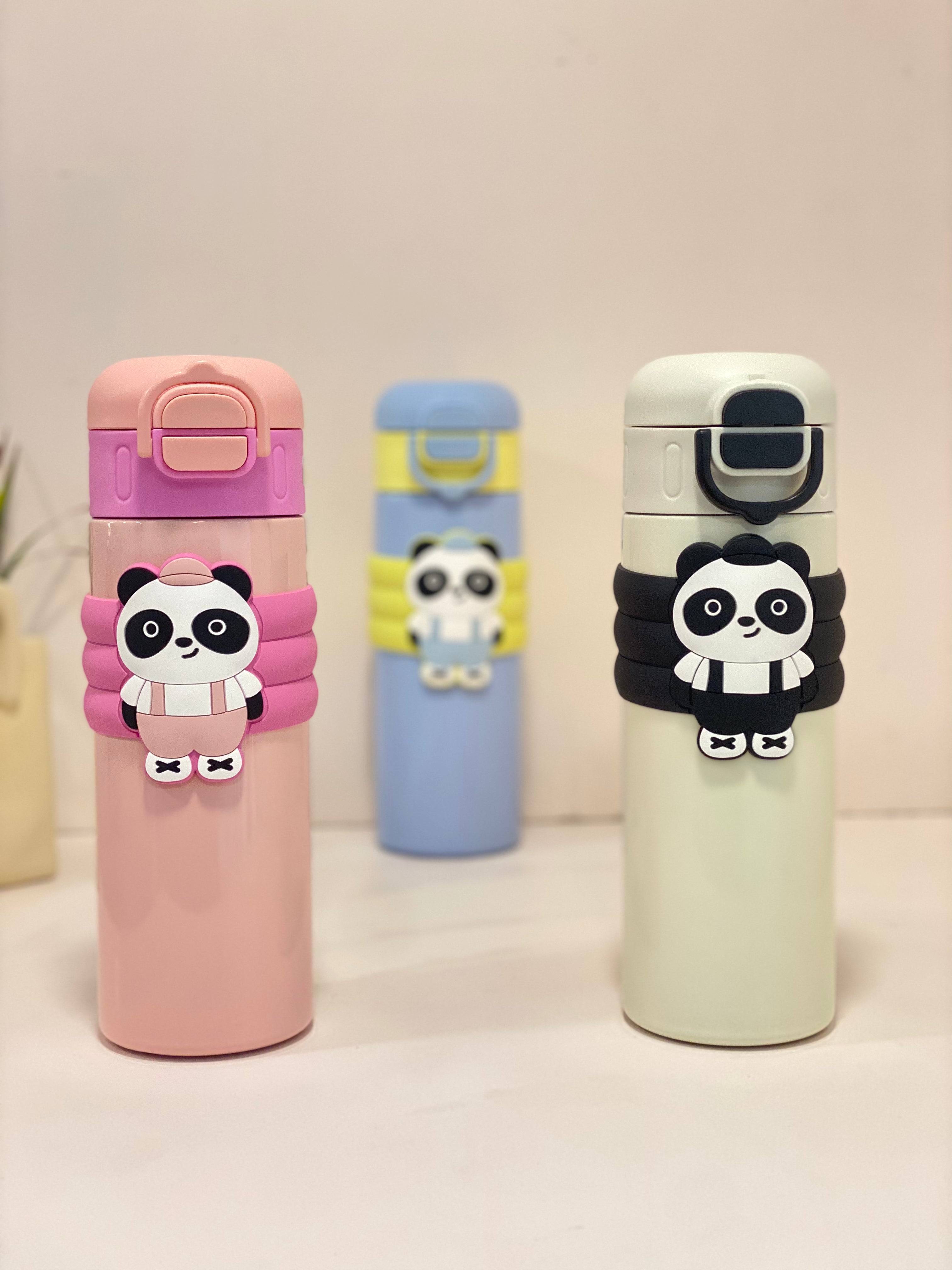 Pastel Matte Panda Thermos Flask