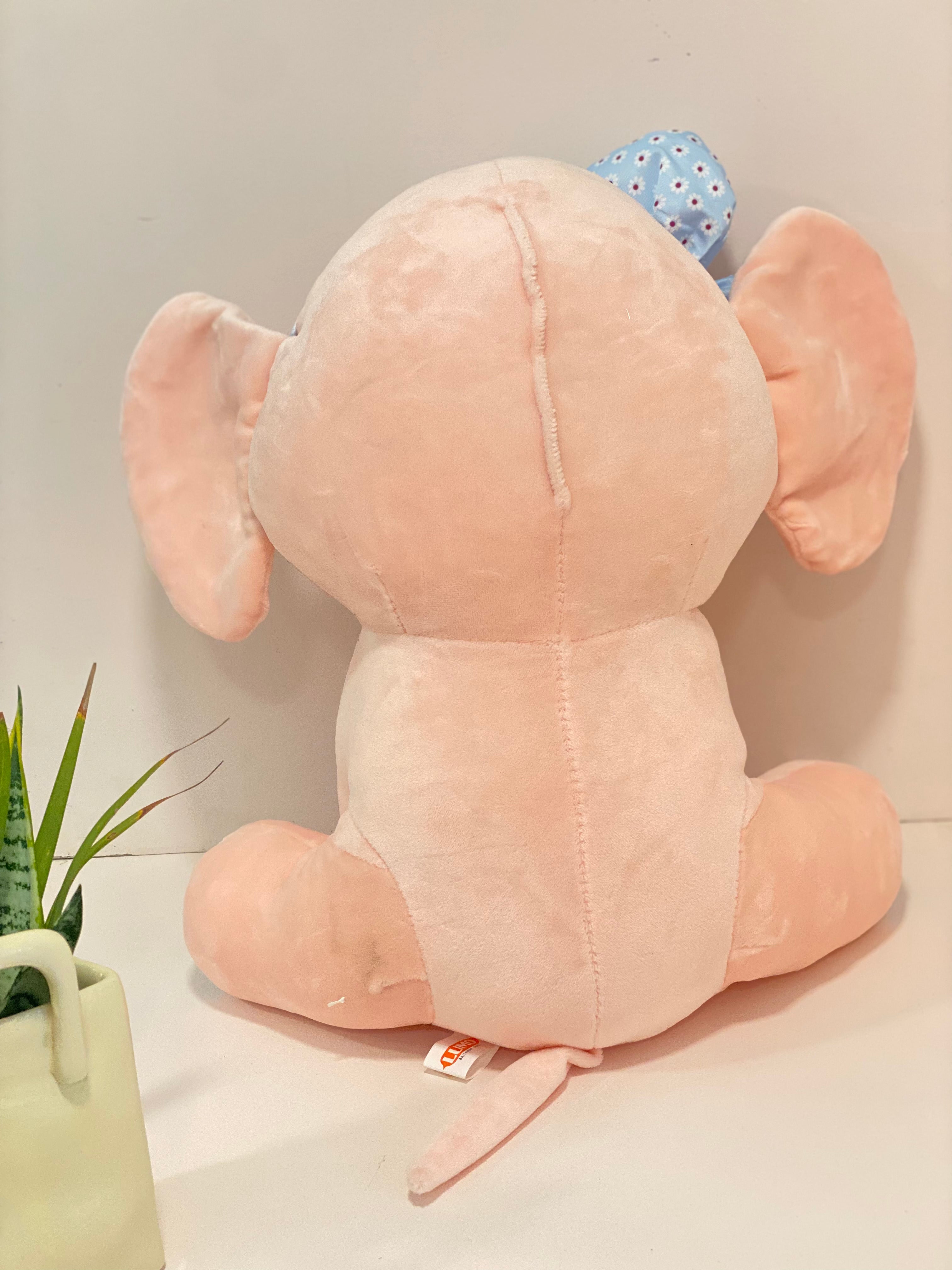 Pastel Daisy Elephant Plush Toy