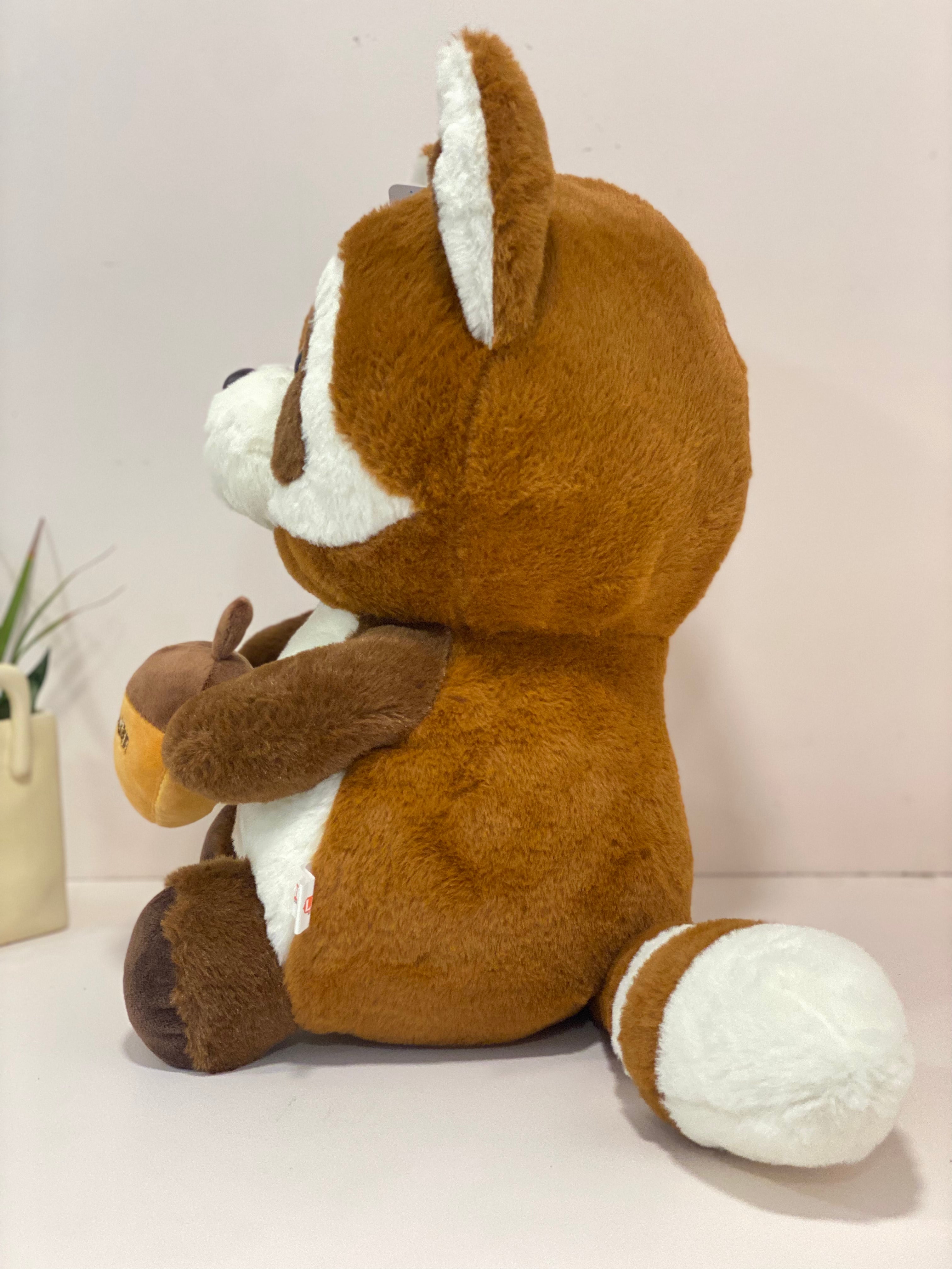 Plush Raccoon Convertible Cushion Blanket