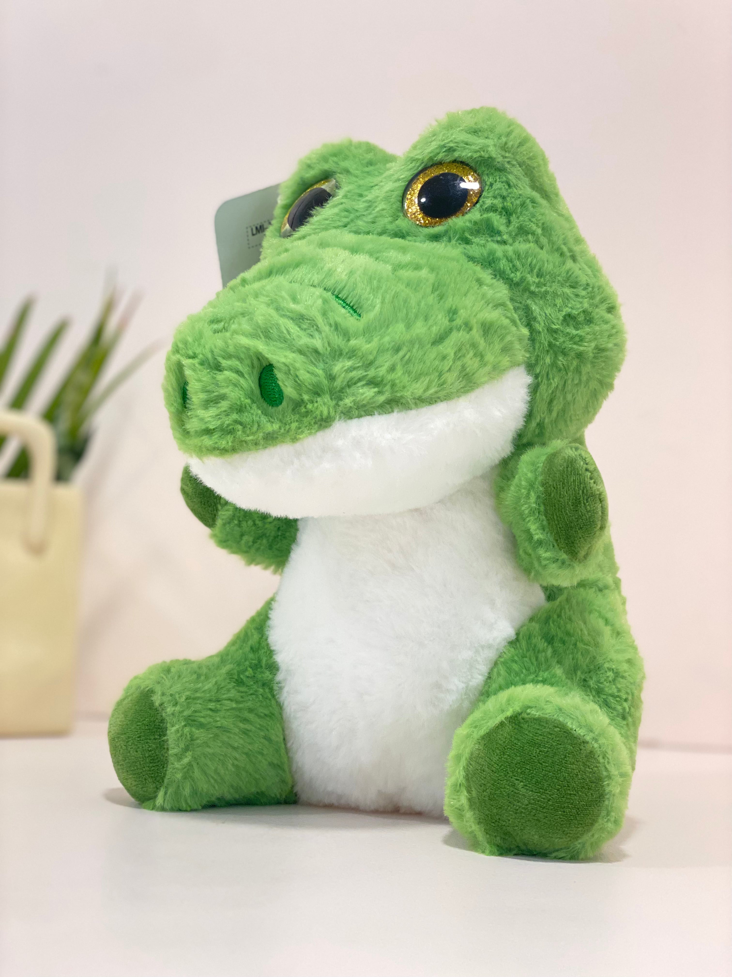 Lime Velvet Crocodile Plush Toy