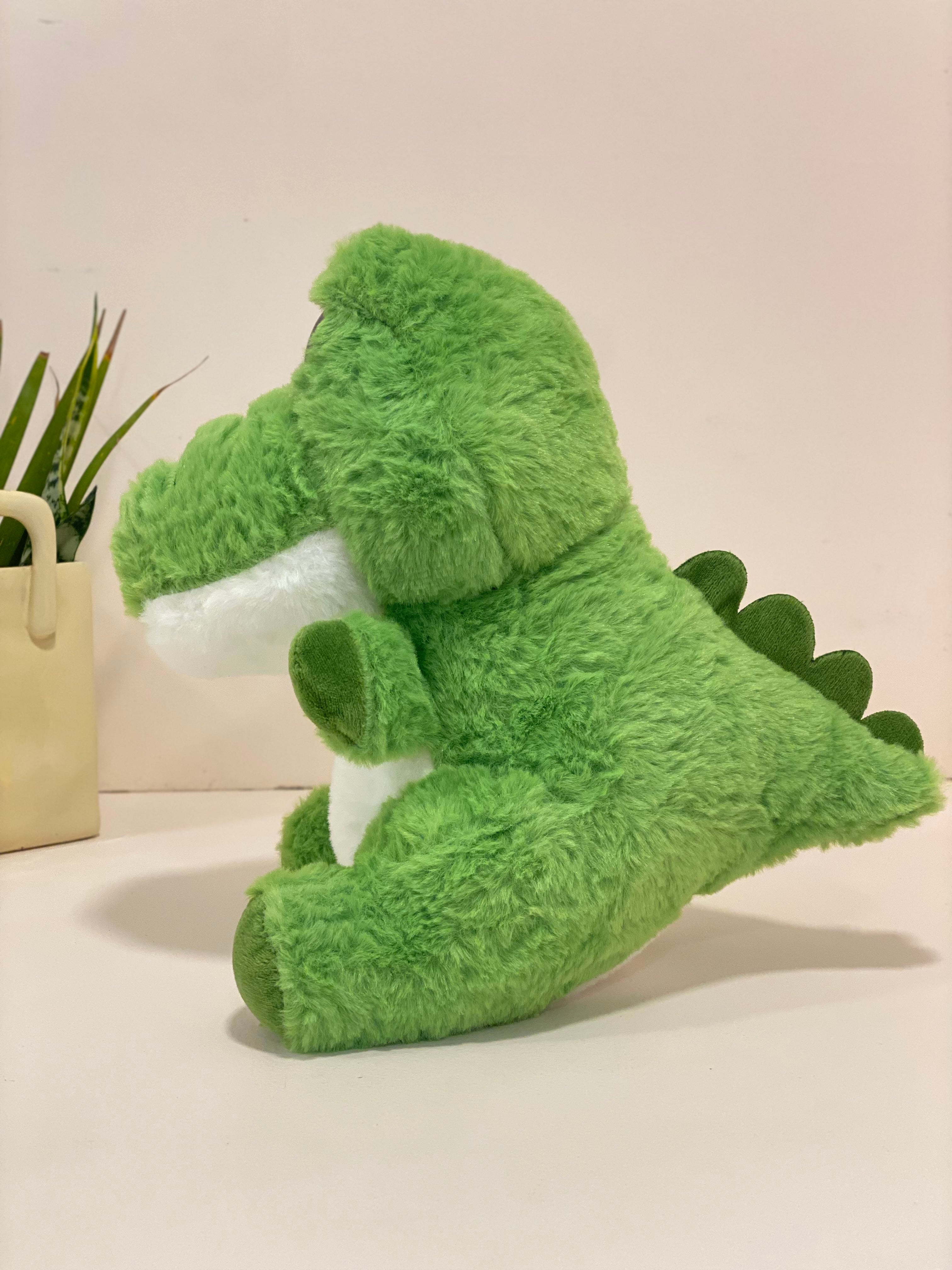 Lime Velvet Crocodile Plush Toy
