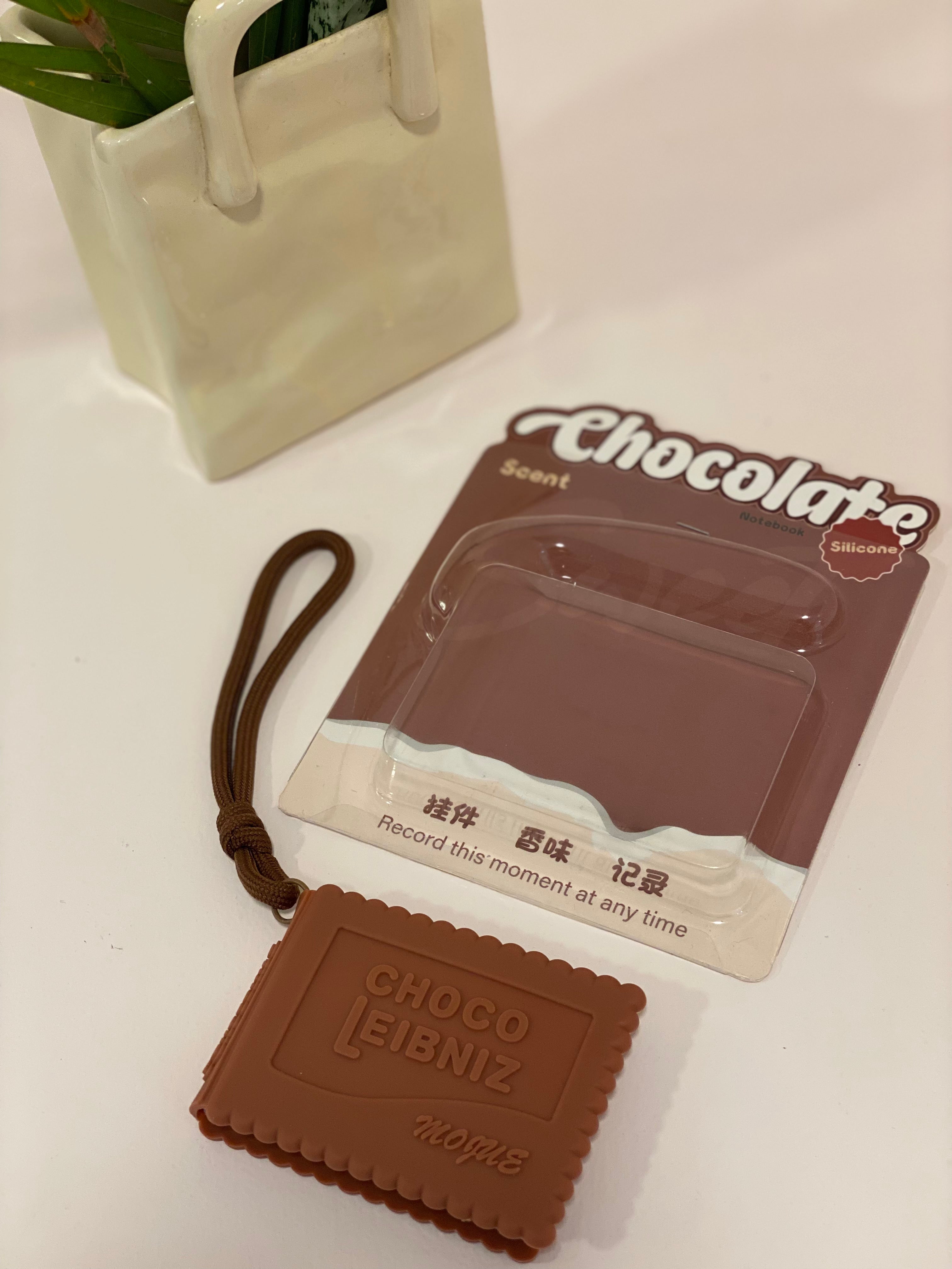 Scented Silicone Biscuit Mini Keychain Notebook