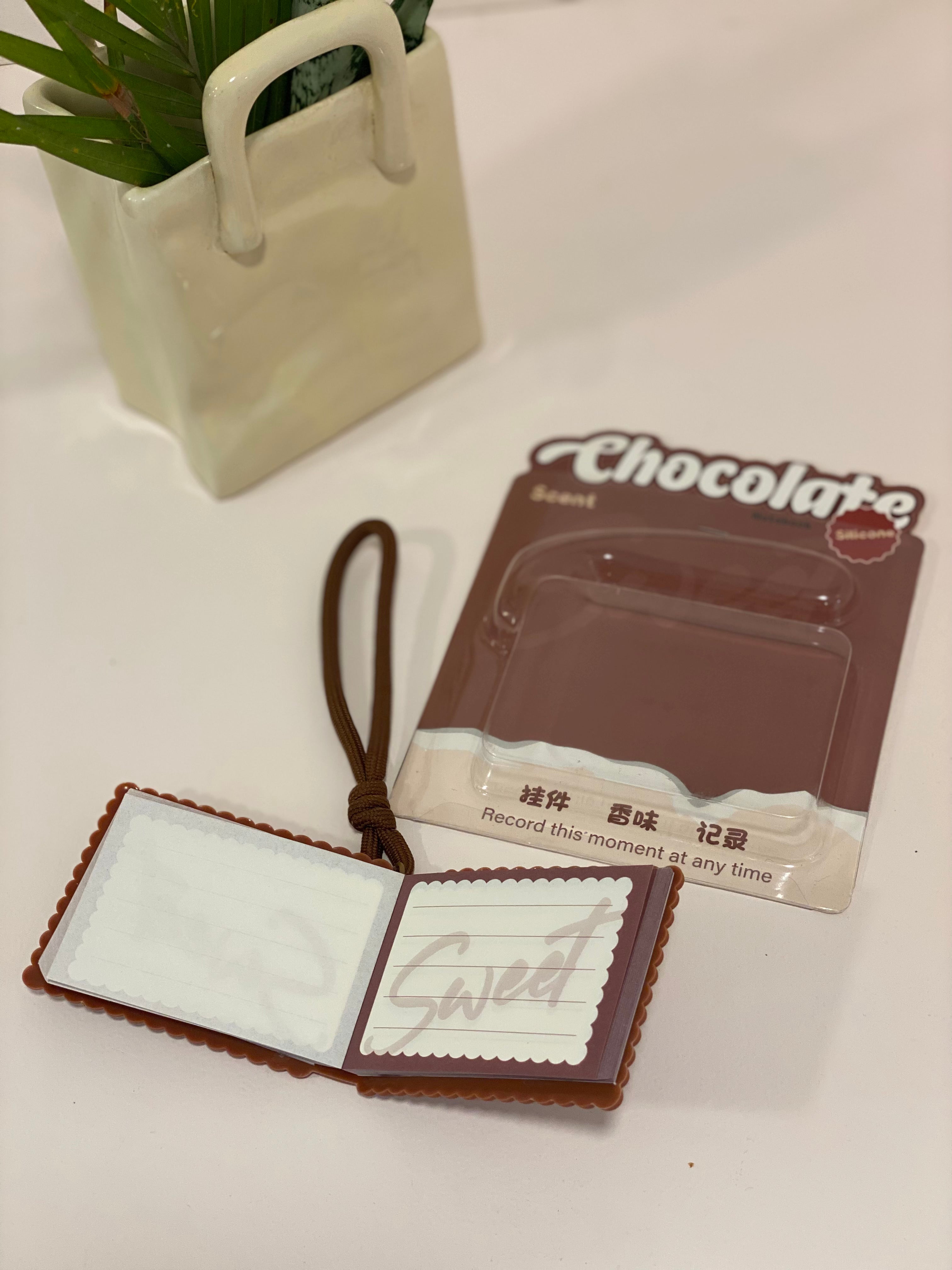 Scented Silicone Biscuit Mini Keychain Notebook