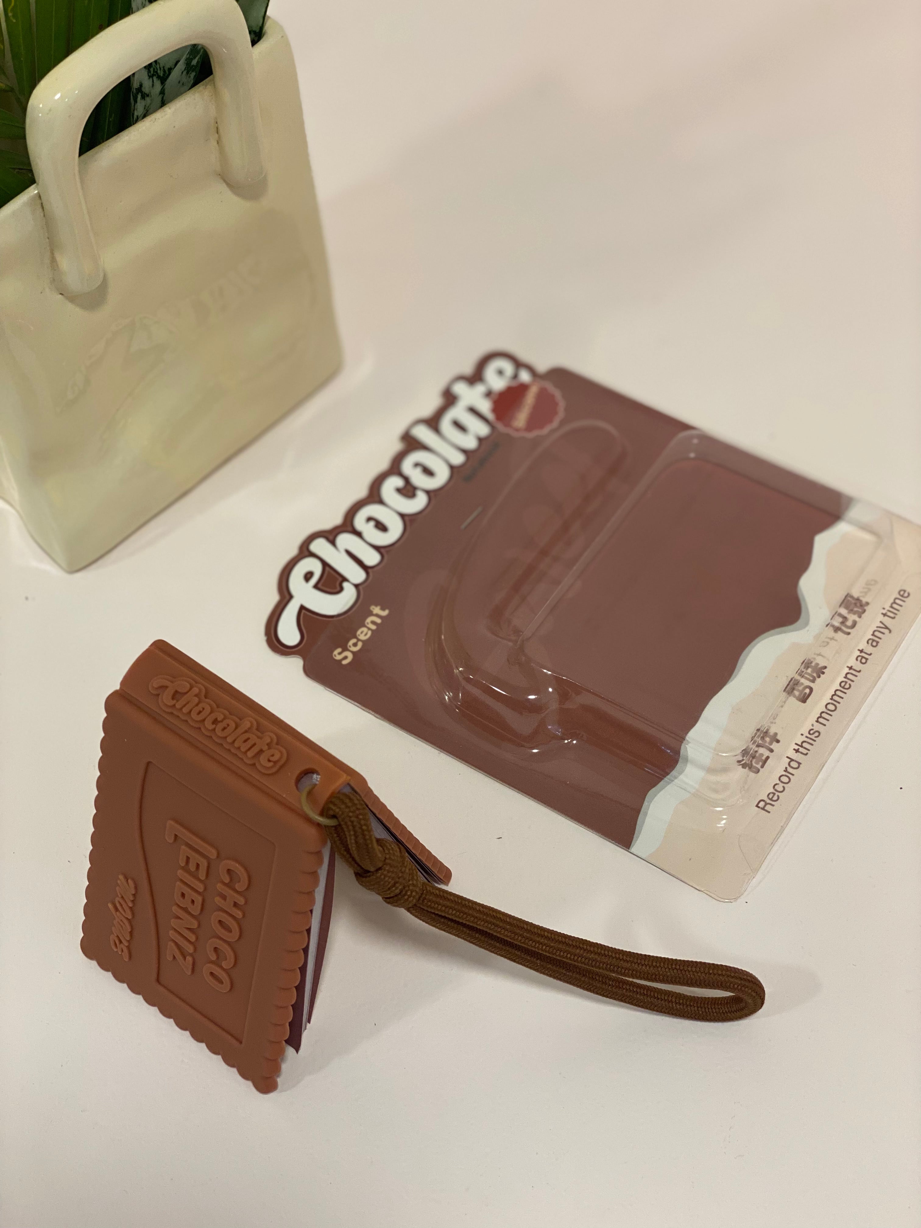 Scented Silicone Biscuit Mini Keychain Notebook