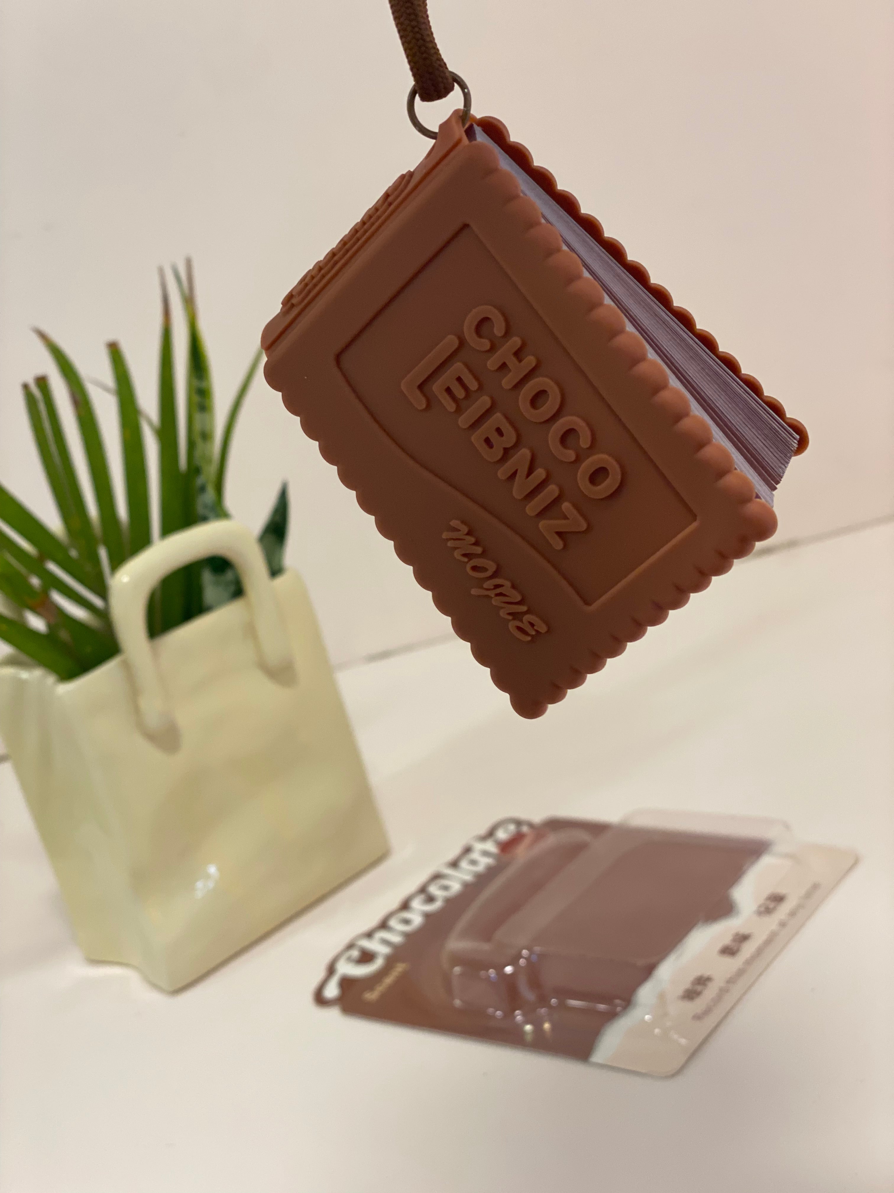 Scented Silicone Biscuit Mini Keychain Notebook