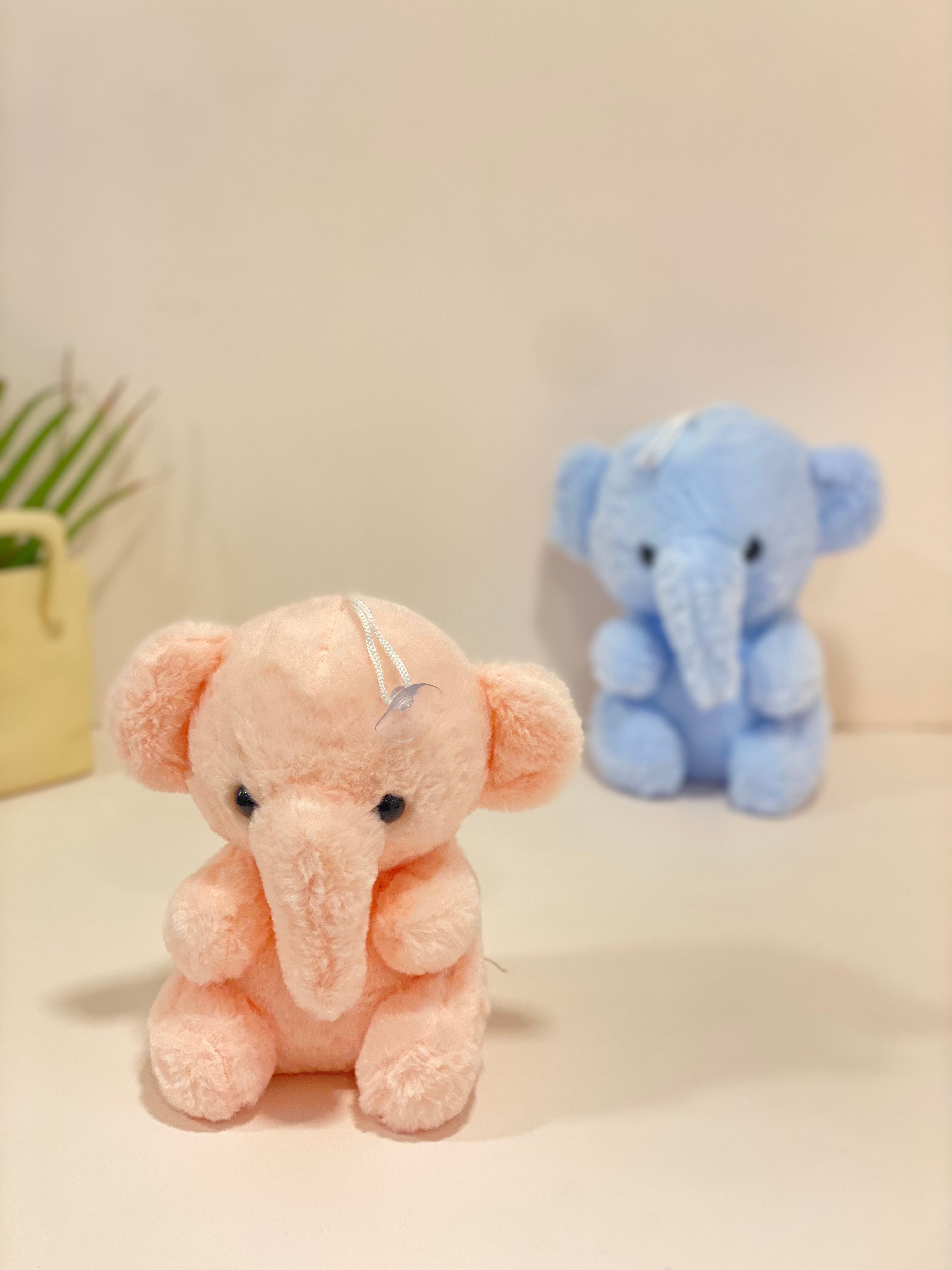 Mini Velvet Pastel Sitting Elephant Plush