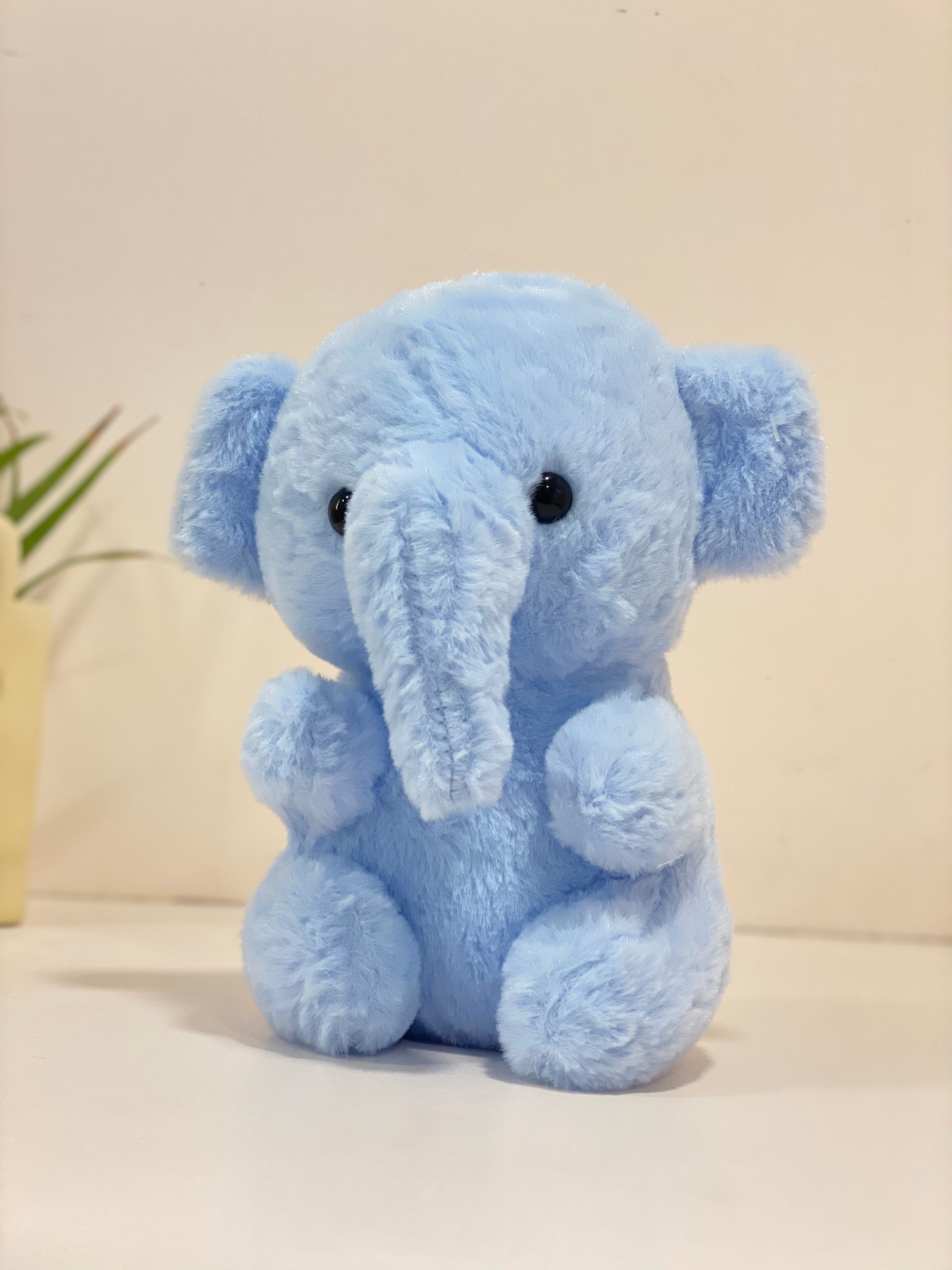 Mini Velvet Pastel Sitting Elephant Plush
