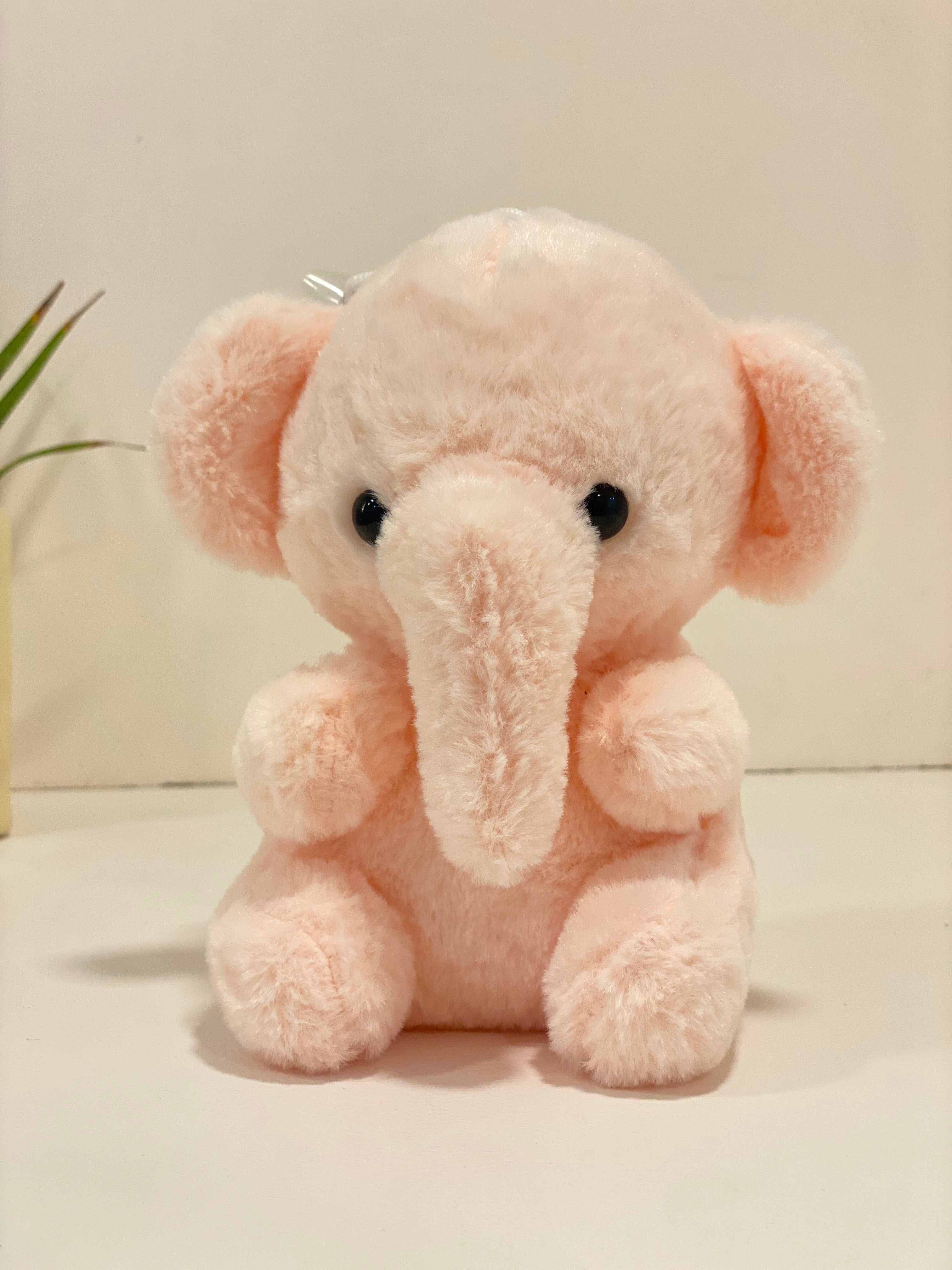 Mini Velvet Pastel Sitting Elephant Plush