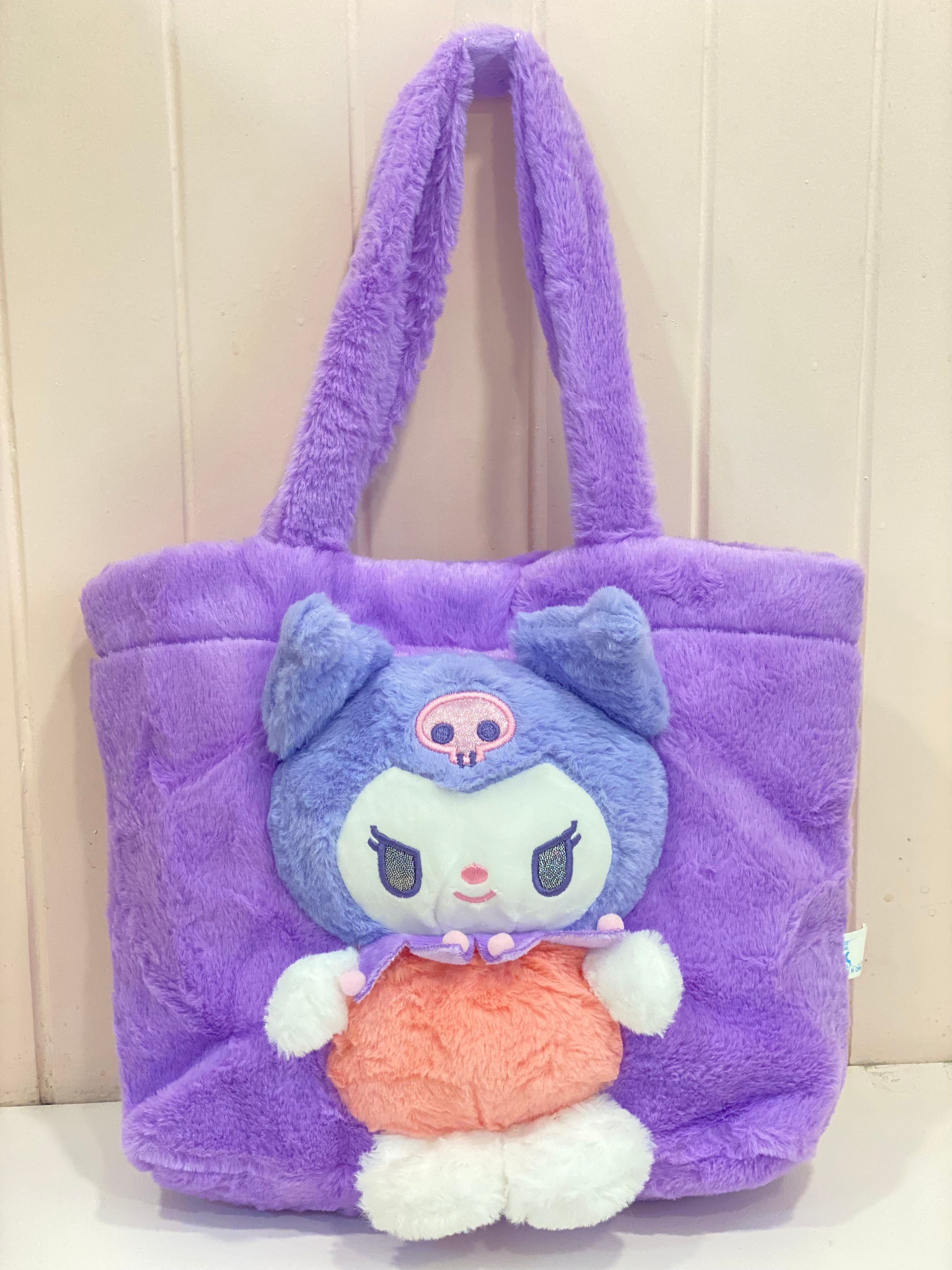 Cozy Character Plush Tote Bag