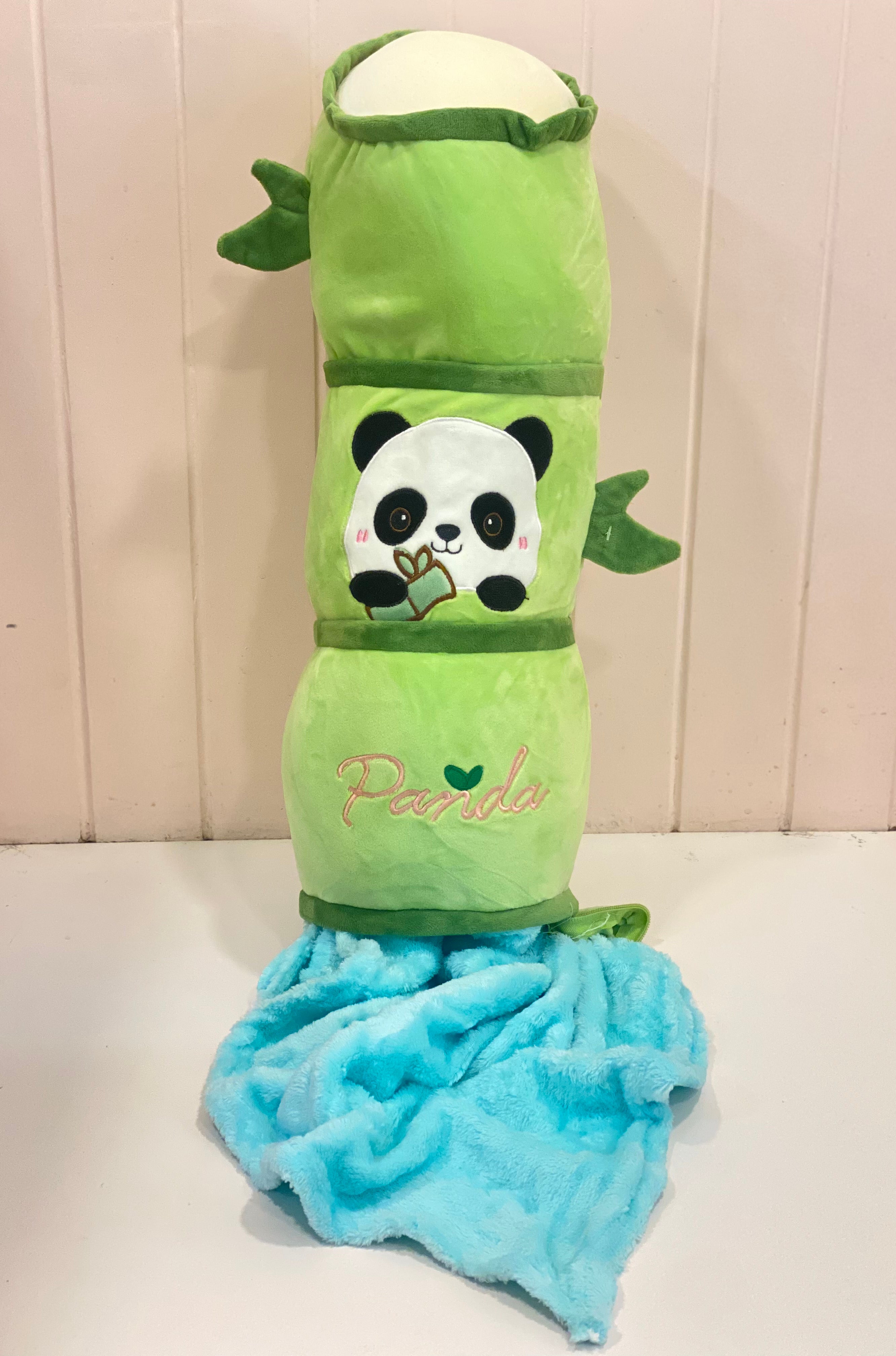 Panda Bamboo Plush Pillow &amp; Blanket Set