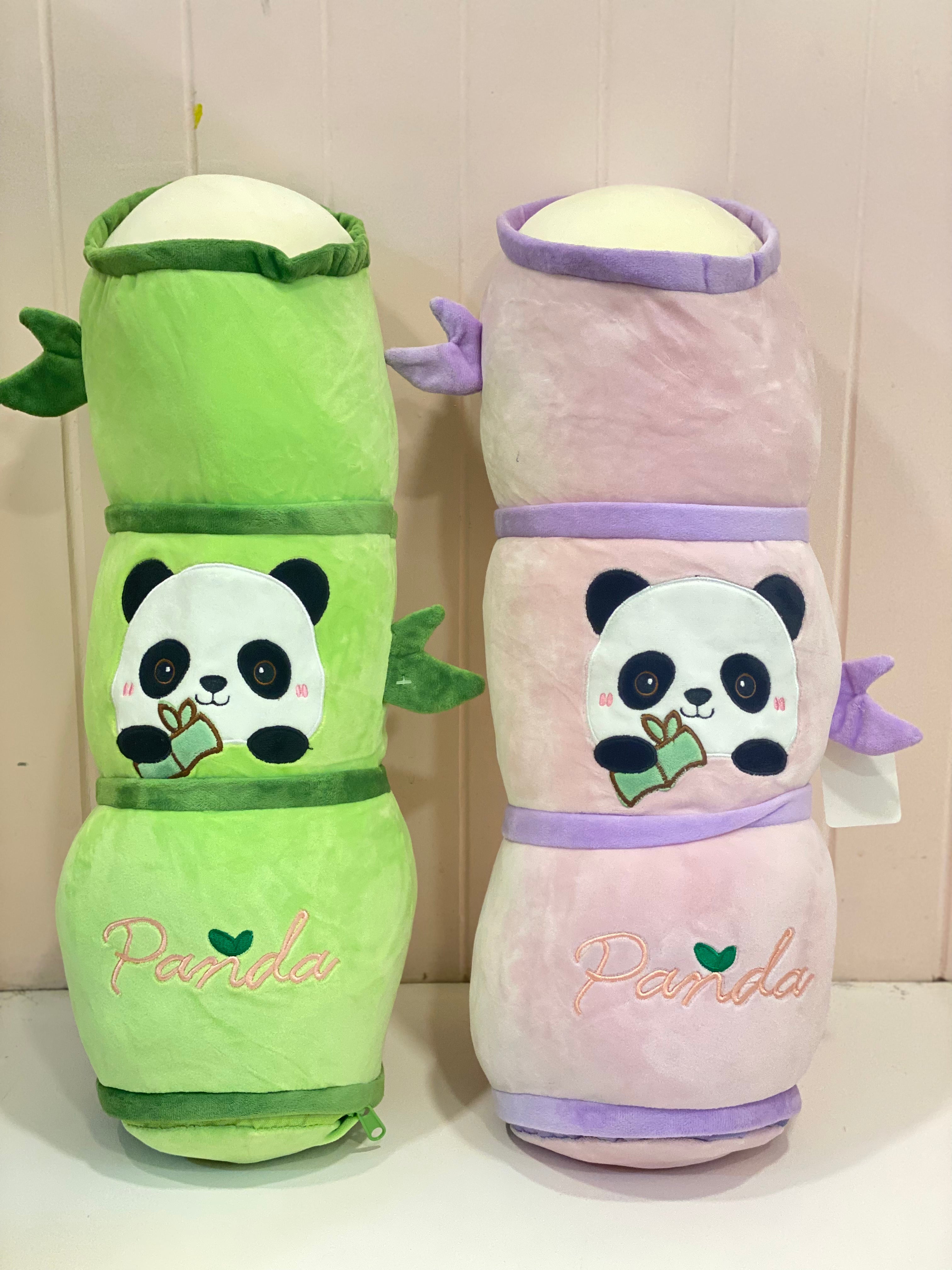 Panda Bamboo Plush Pillow &amp; Blanket Set