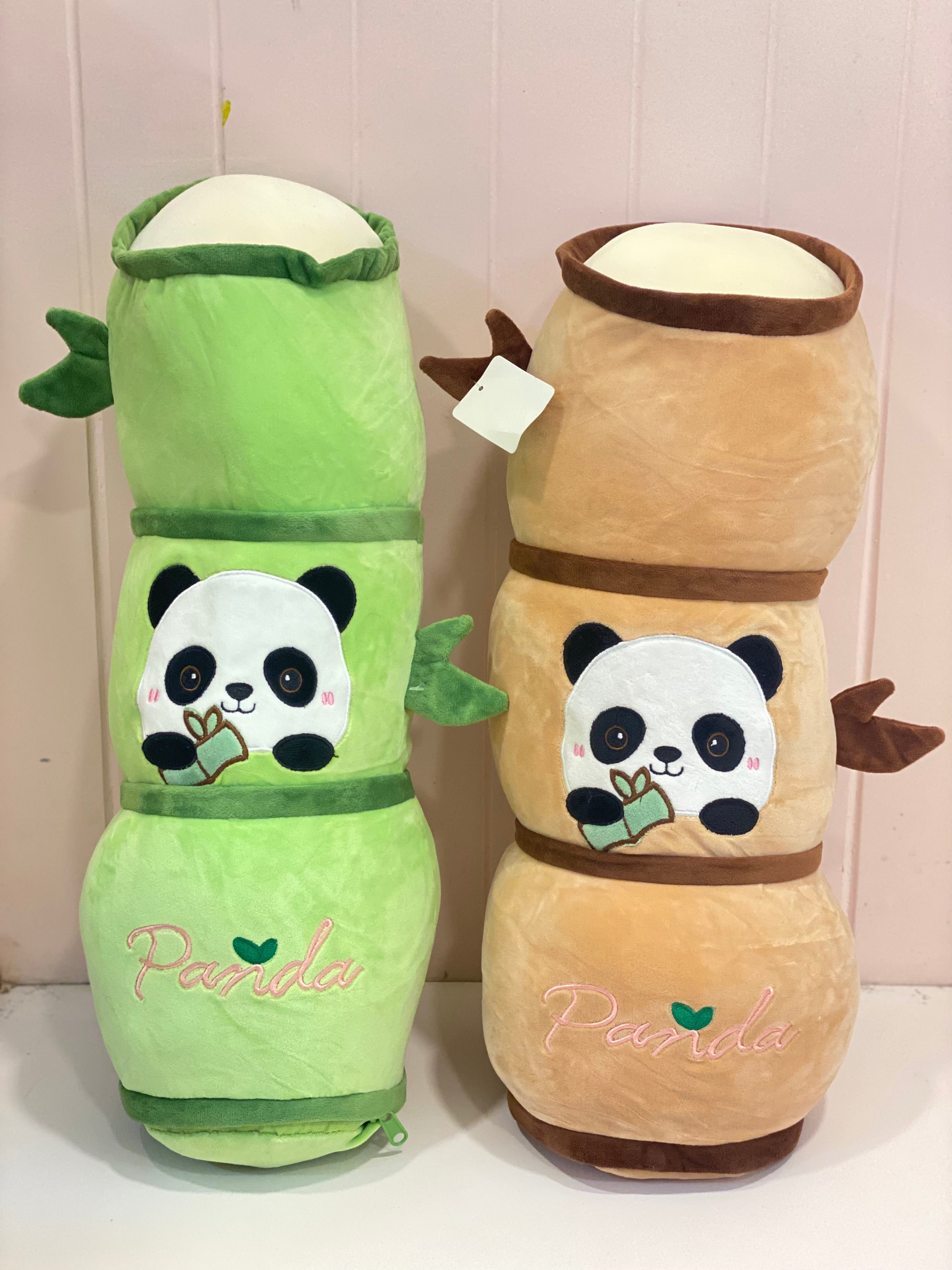 Panda Bamboo Plush Pillow &amp; Blanket Set
