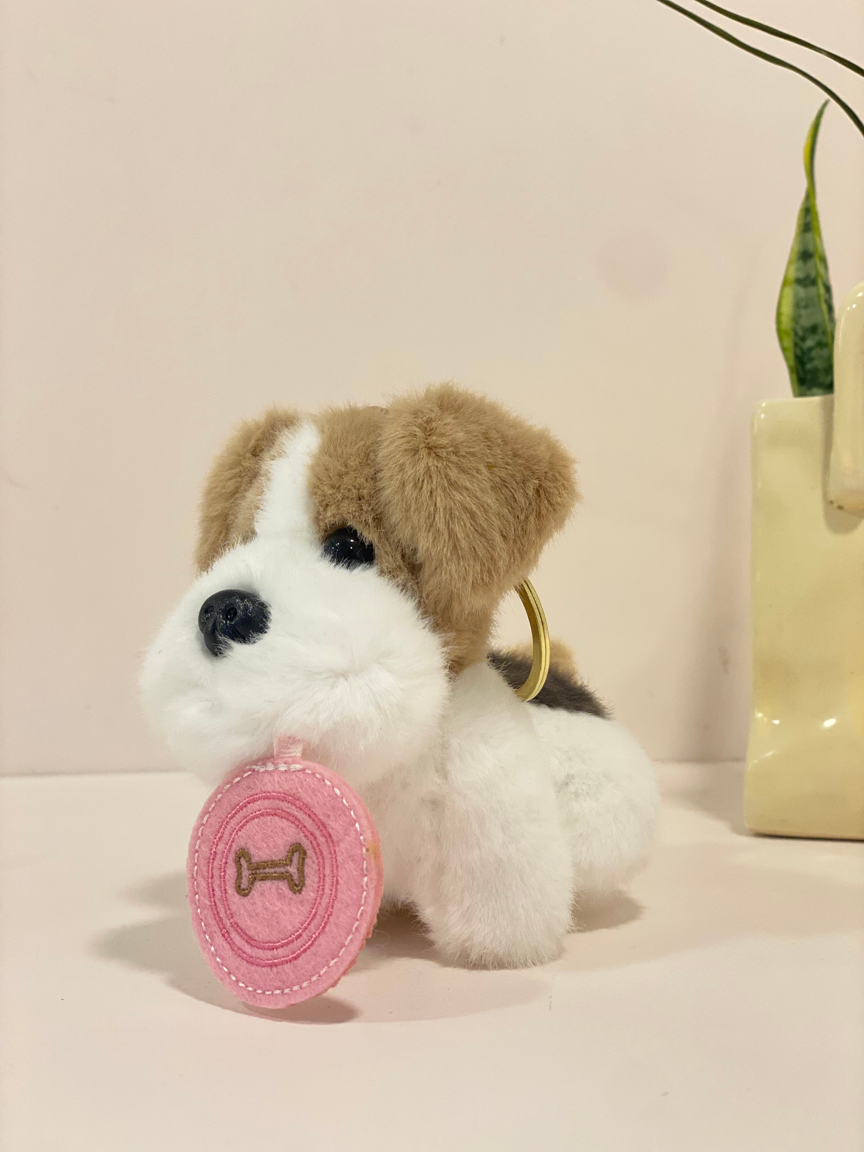 Frisbee Pup Plush Bag Charm & Keychain