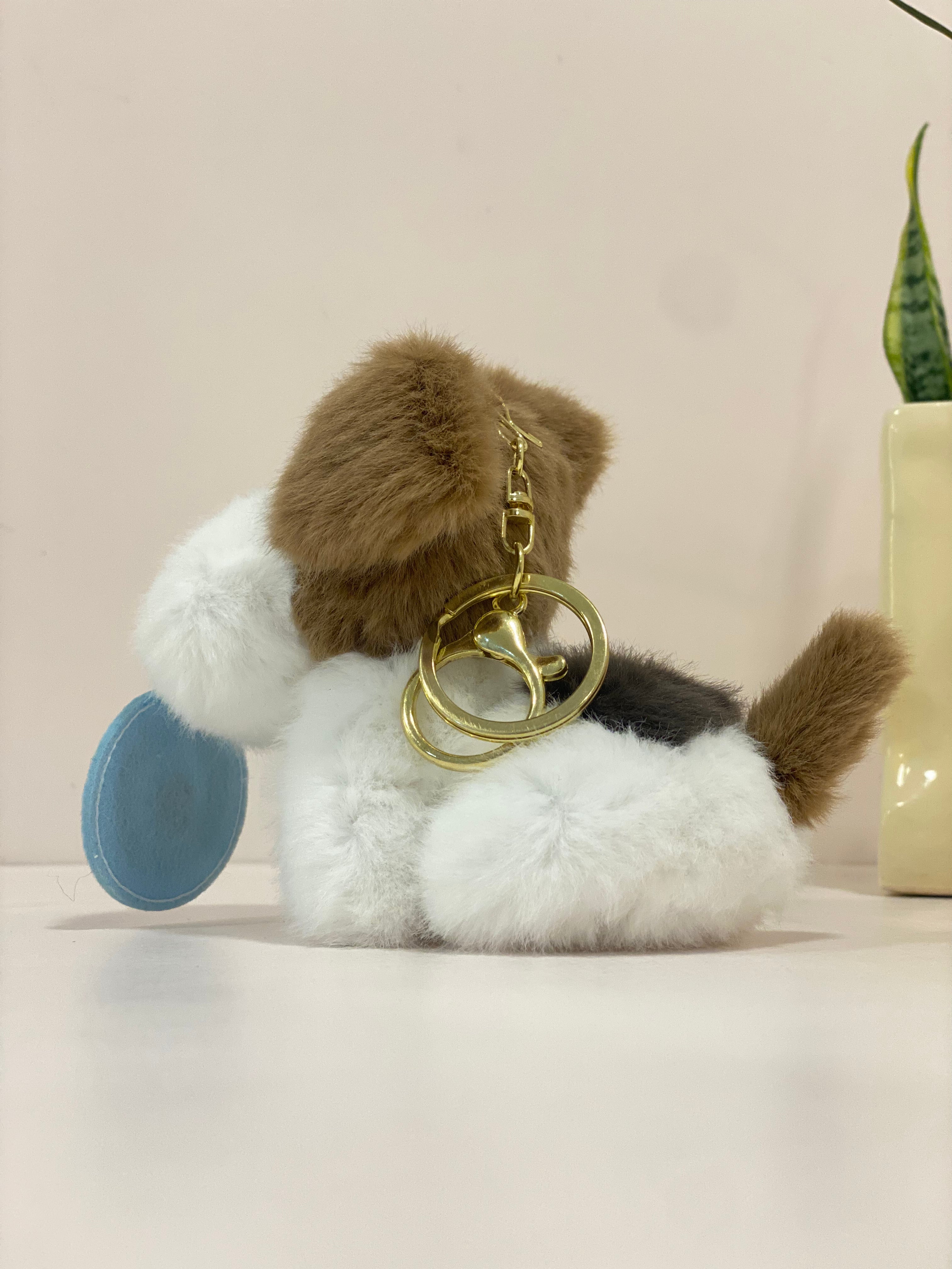 Frisbee Pup Plush Bag Charm & Keychain