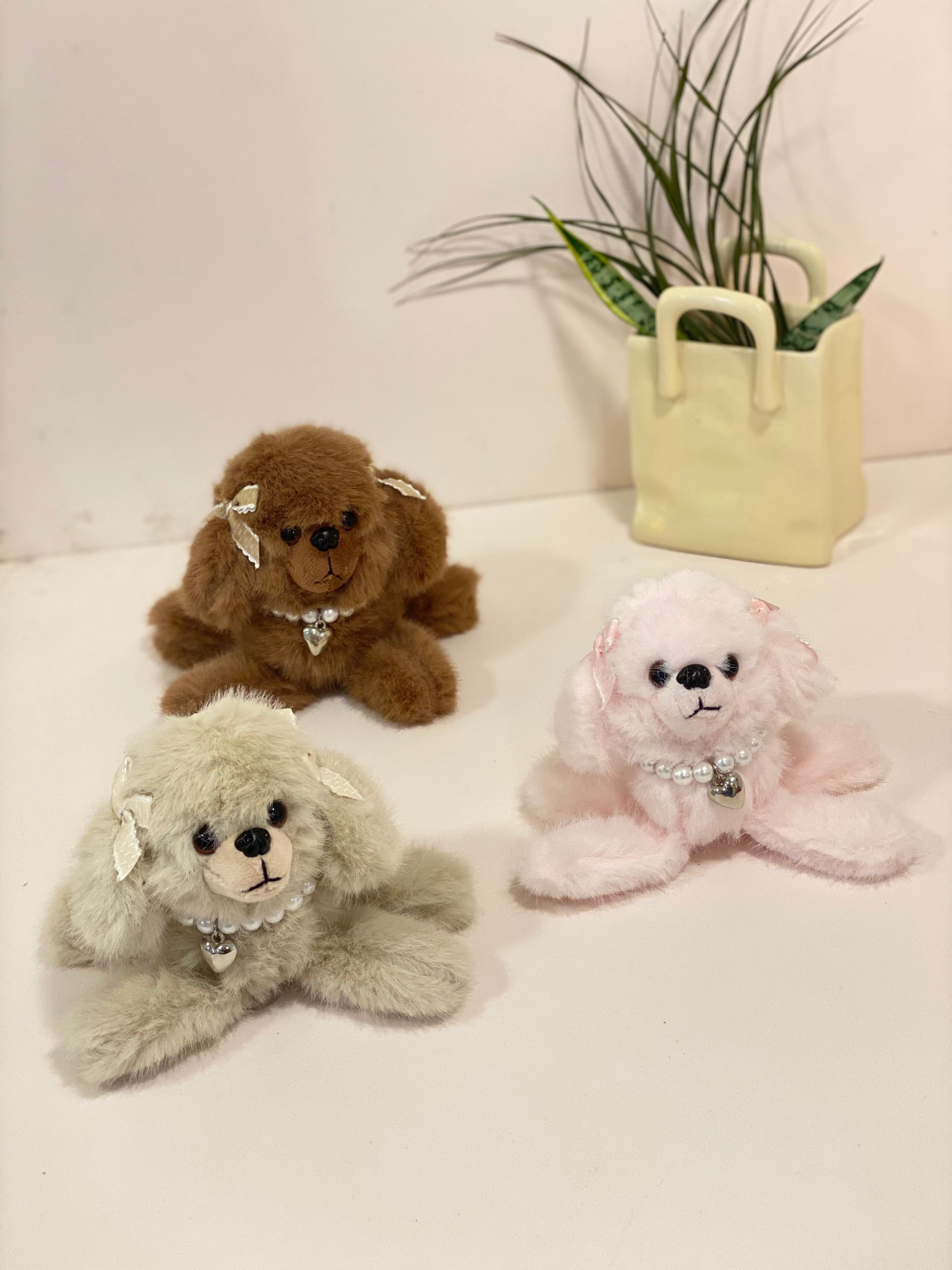 Coquette Poodle Plush Bag Charm & Keychain