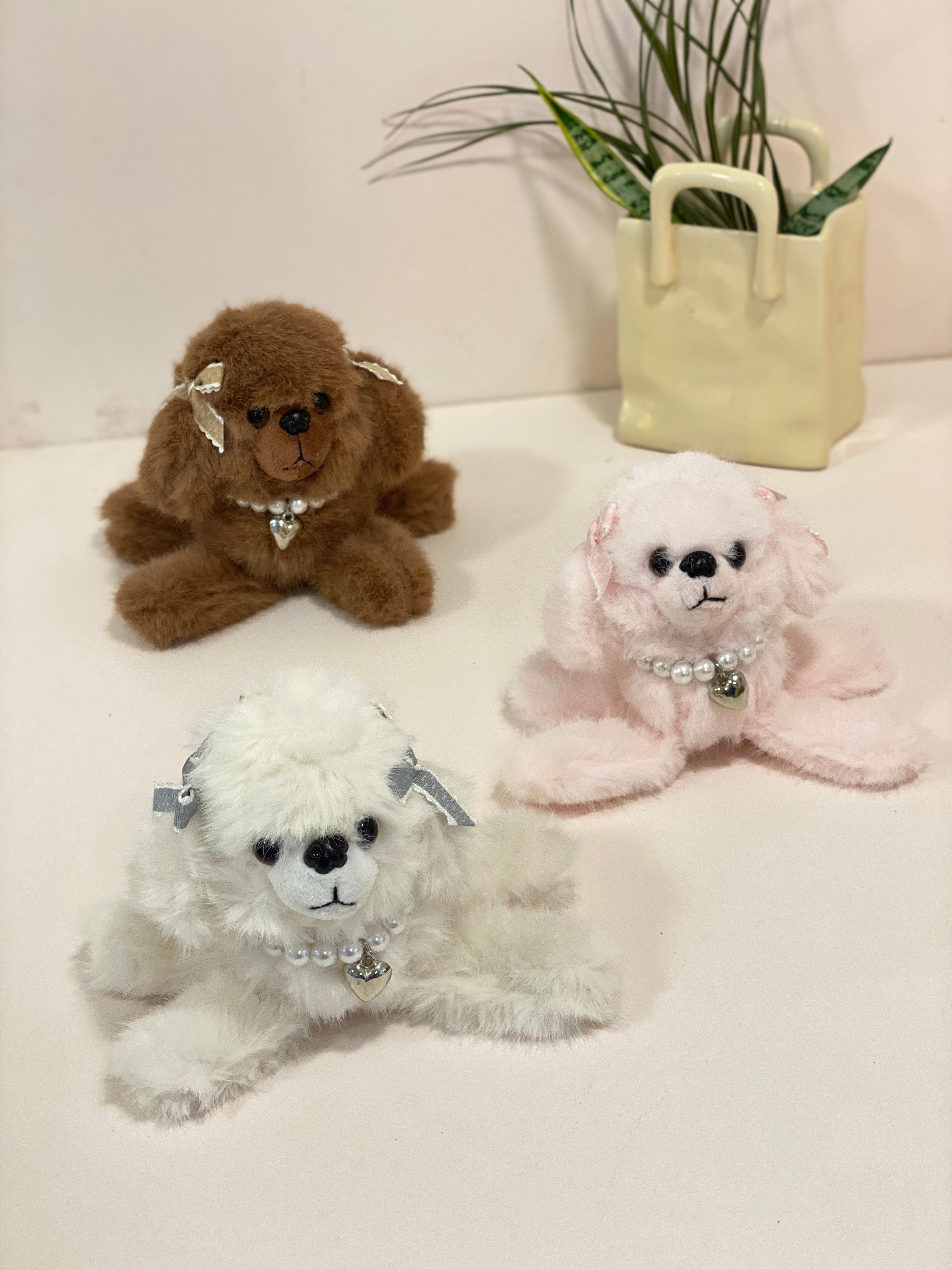Coquette Poodle Plush Bag Charm & Keychain