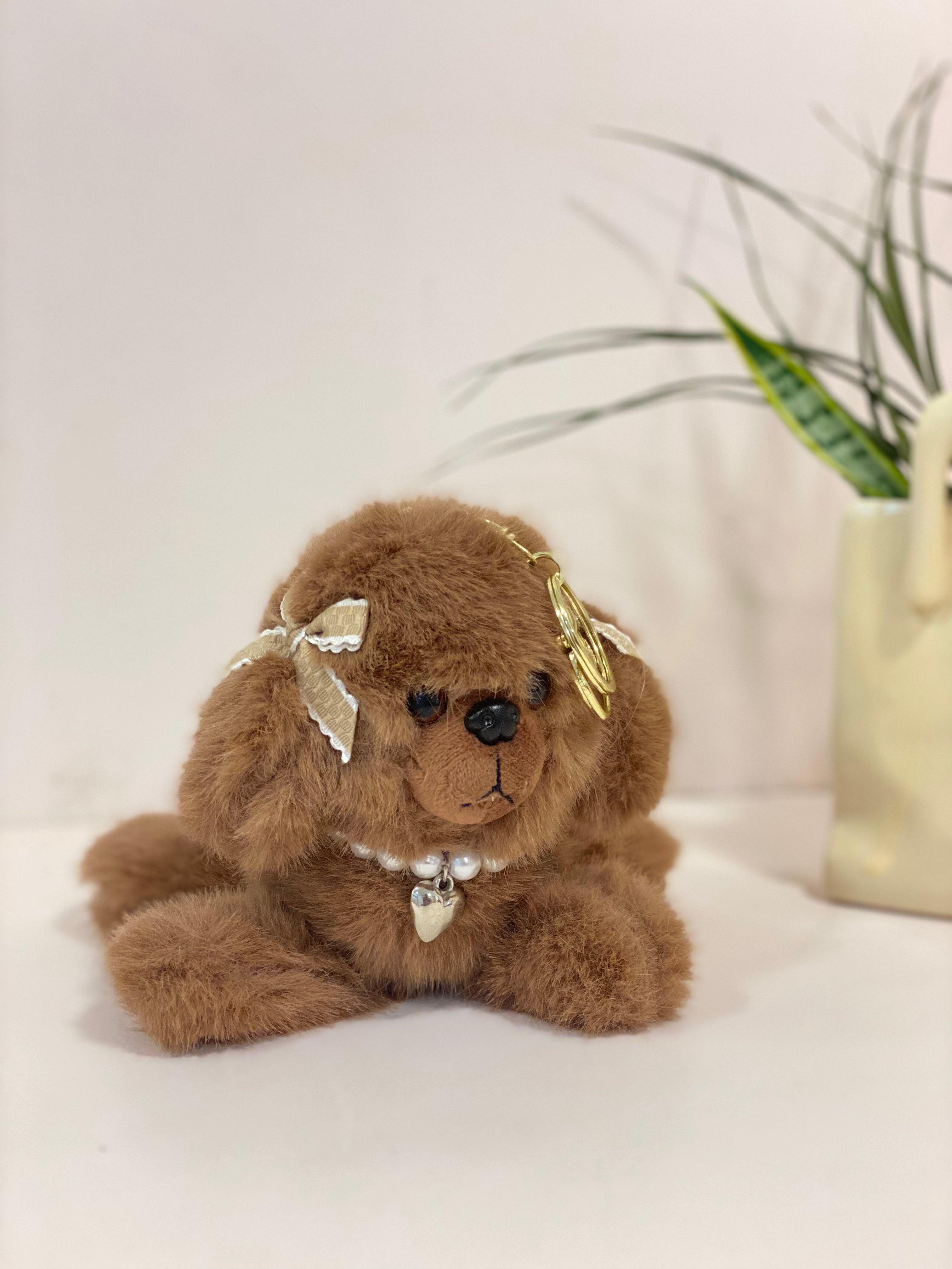 Coquette Poodle Plush Bag Charm & Keychain
