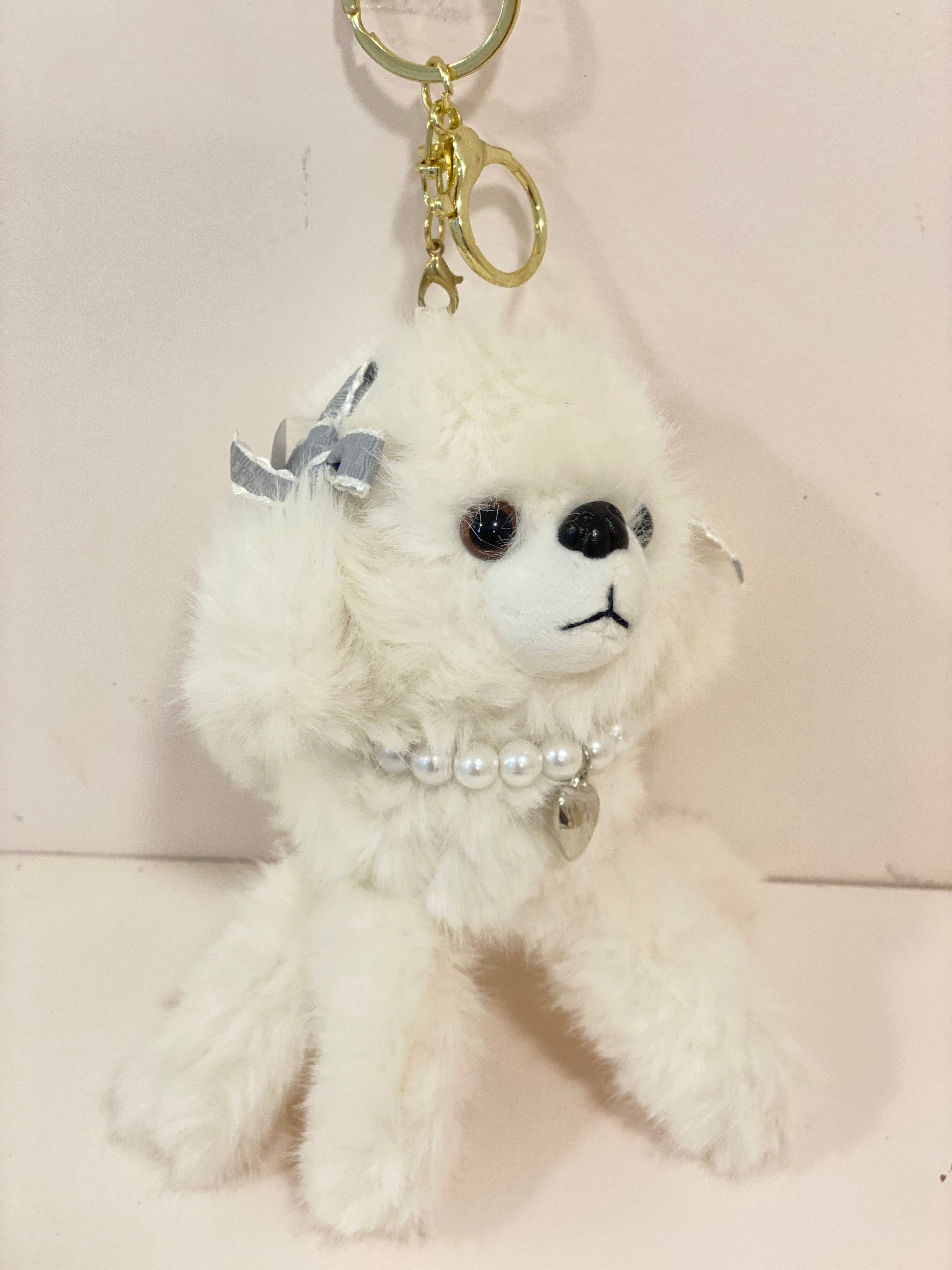 Coquette Poodle Plush Bag Charm & Keychain