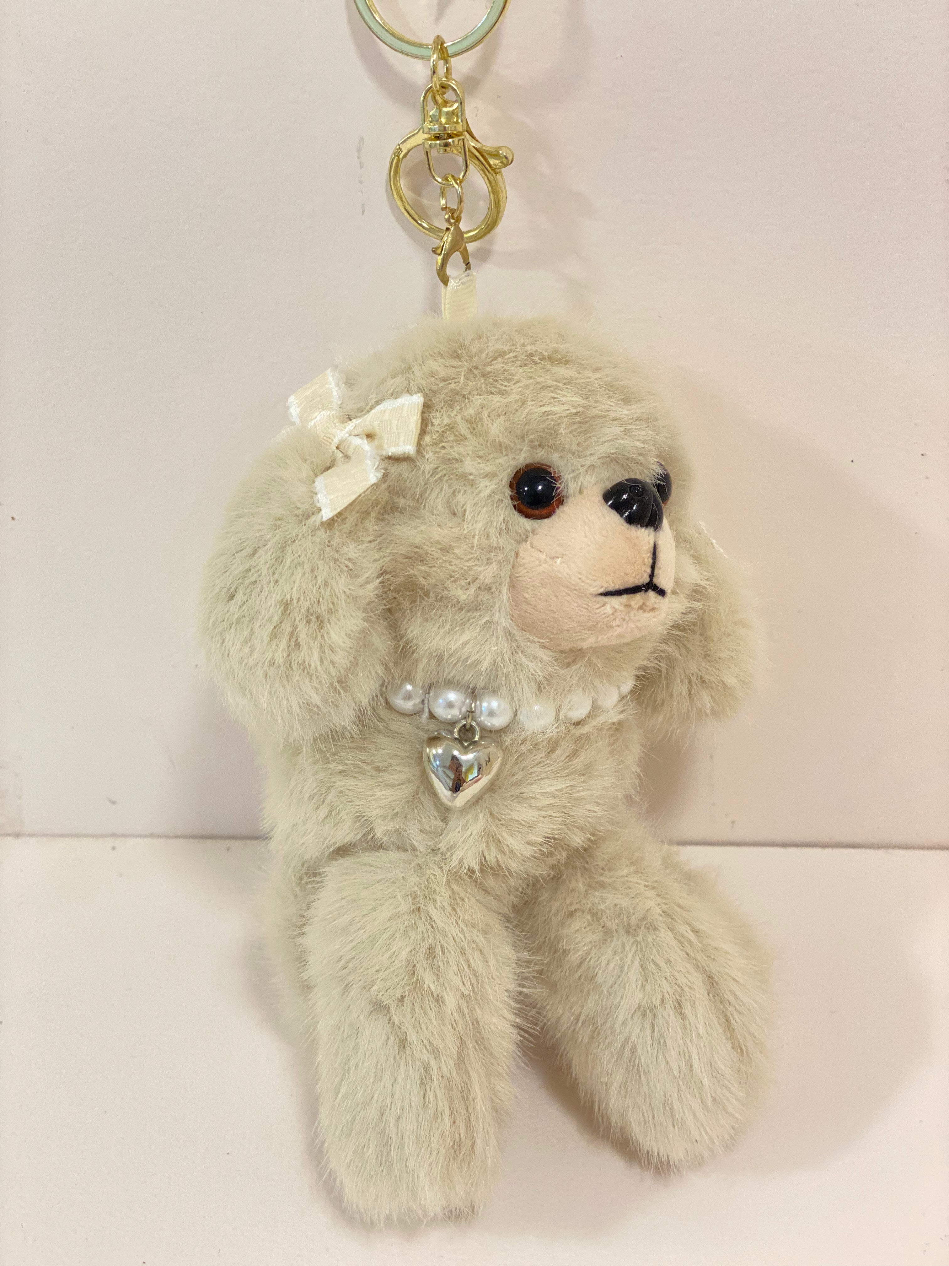 Coquette Poodle Plush Bag Charm & Keychain