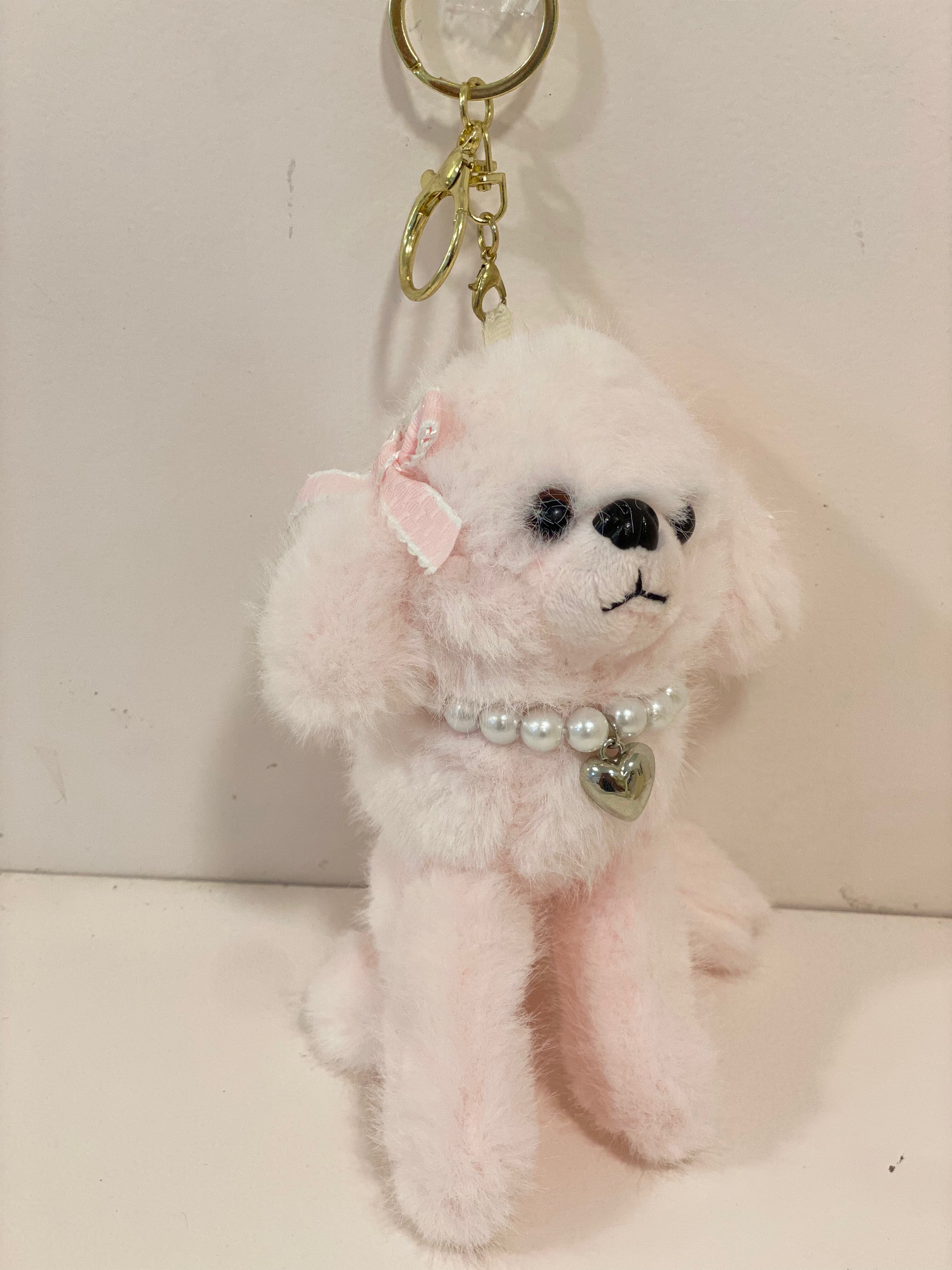 Coquette Poodle Plush Bag Charm & Keychain