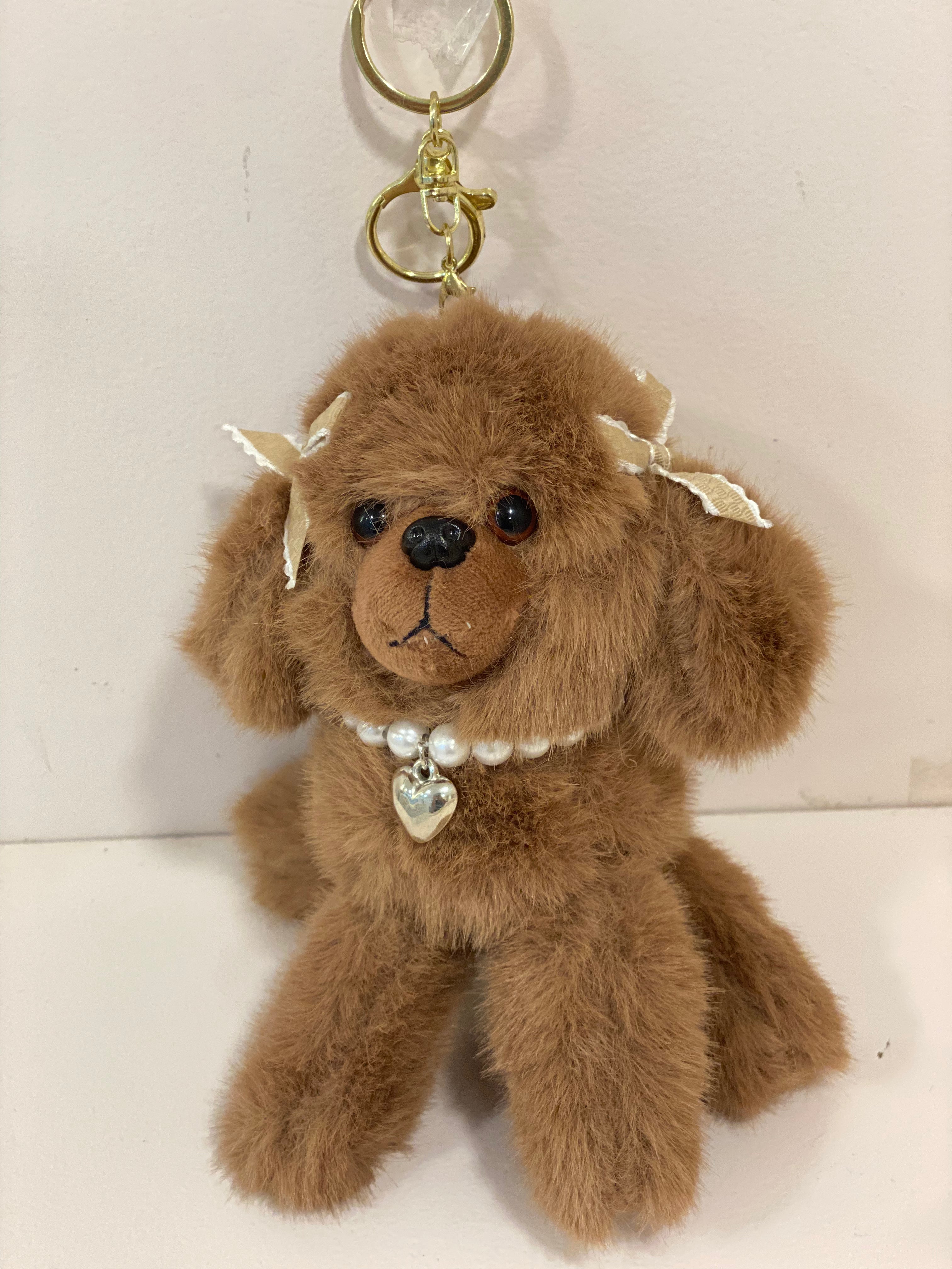 Coquette Poodle Plush Bag Charm & Keychain