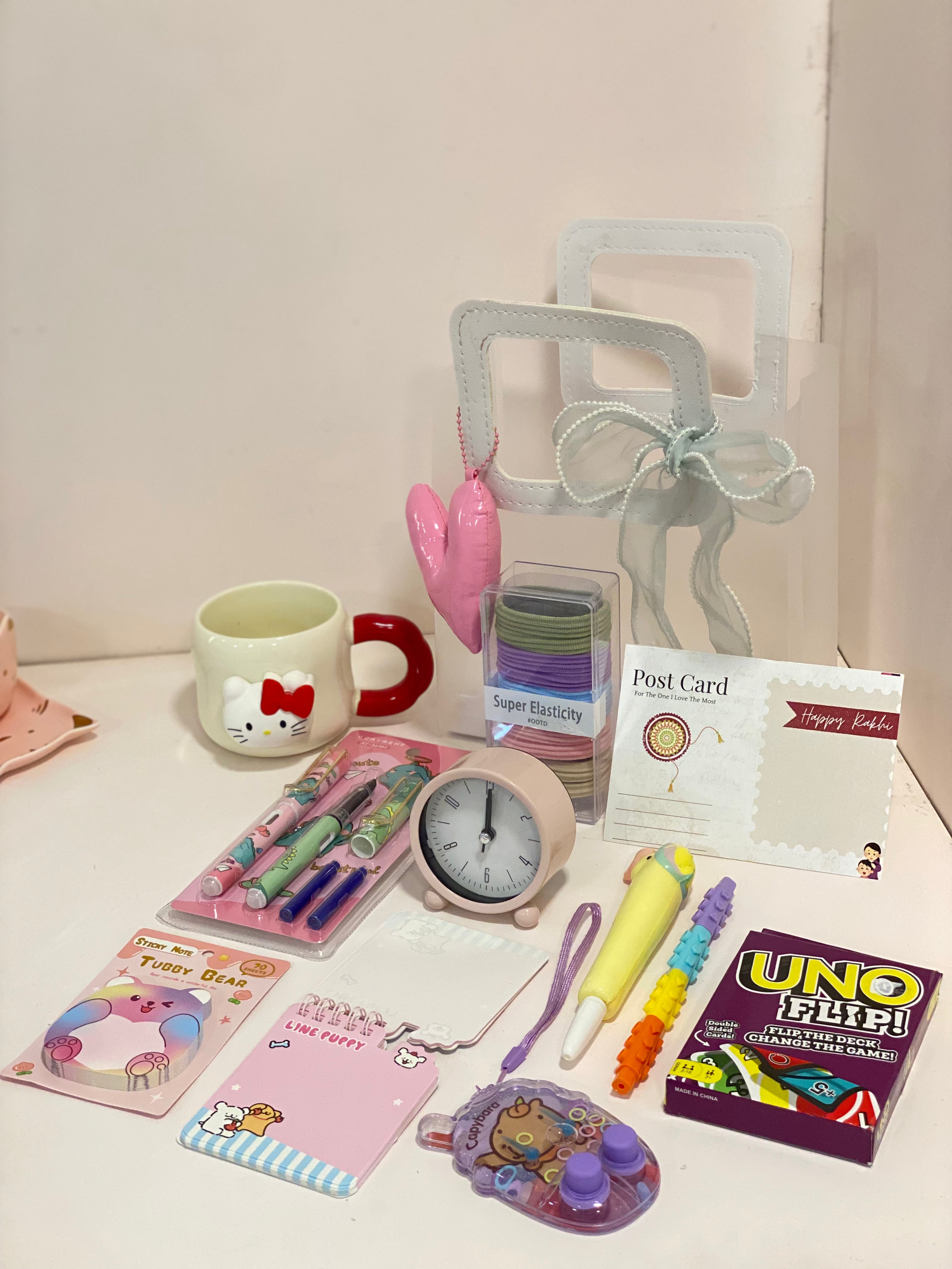 Kawaii Raksha Bandhan Clear Tote Hamper Set