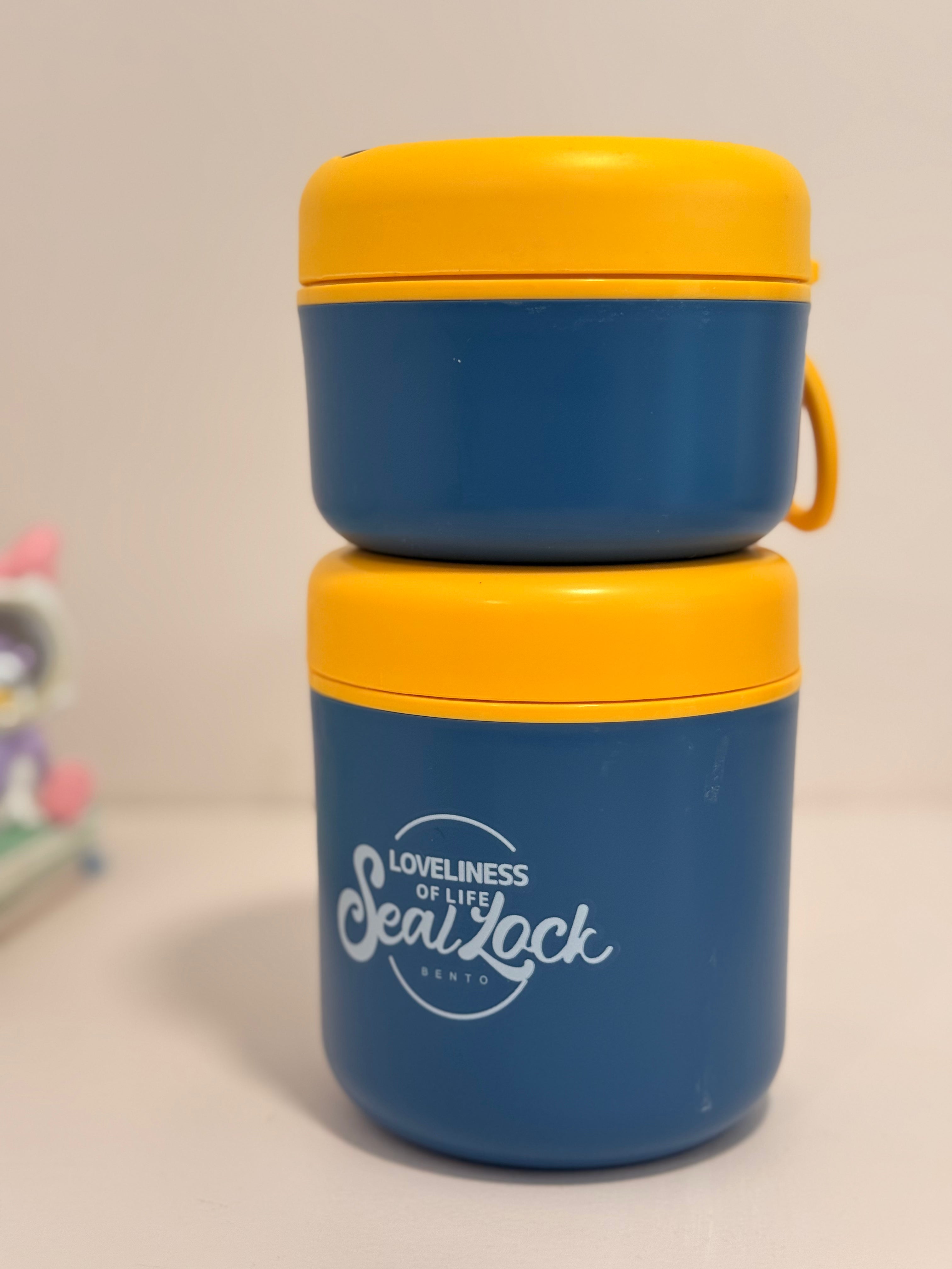 Minimalist Two-Tier Seal Lock Bento Jar