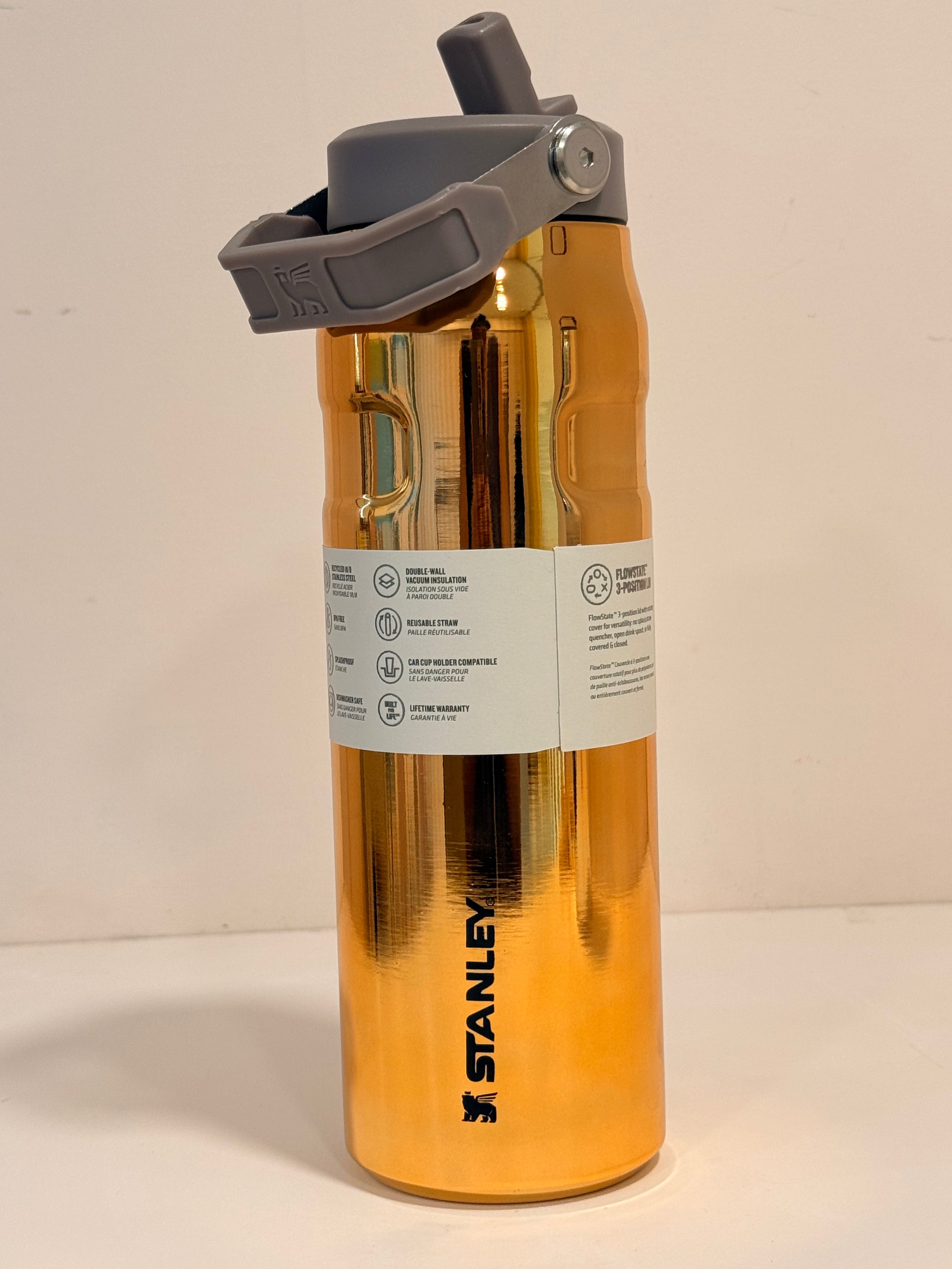 Stanley Metallic Chrome Insulated Flip-Straw Water Bottle
