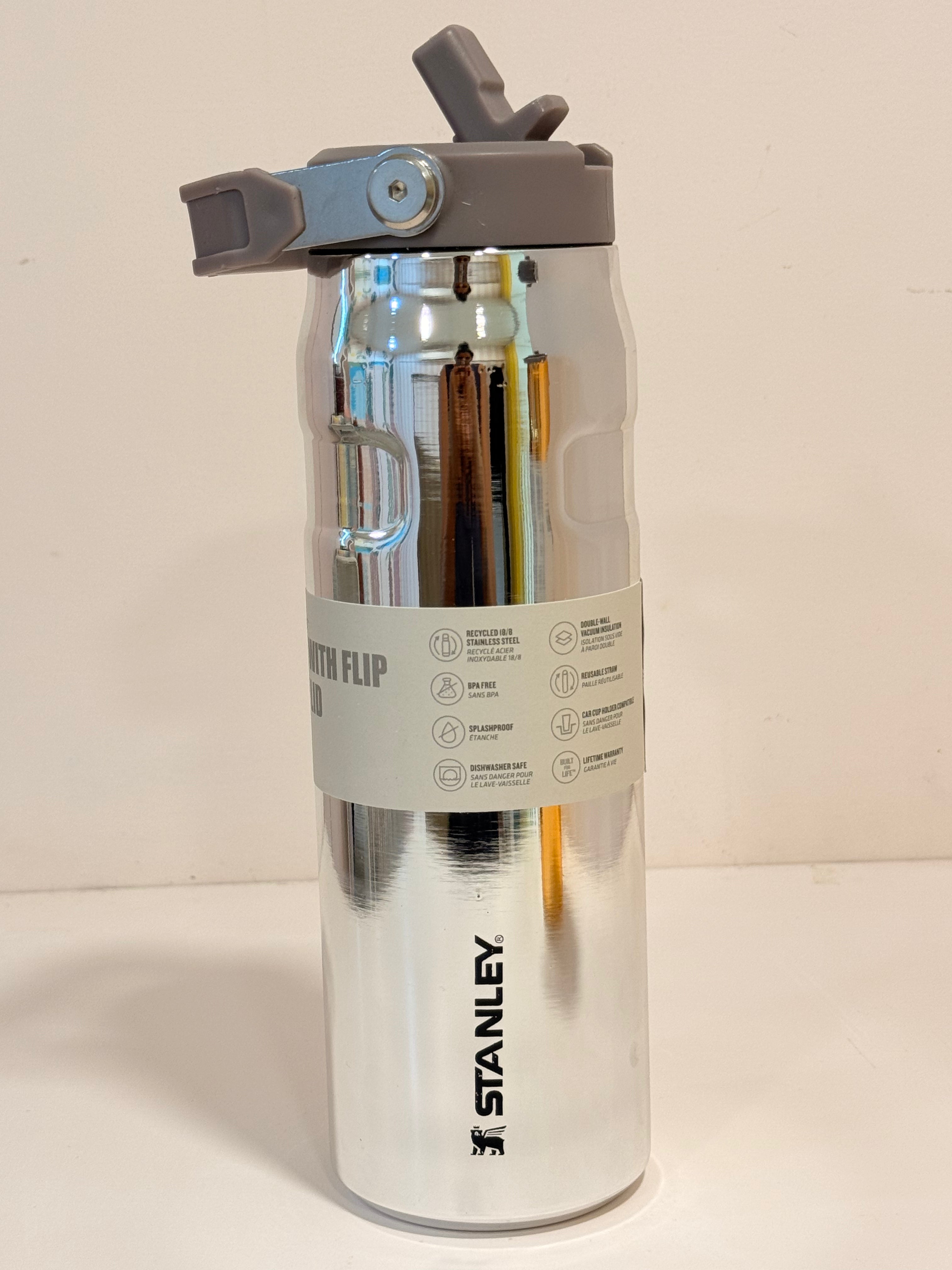 Stanley Metallic Chrome Insulated Flip-Straw Water Bottle