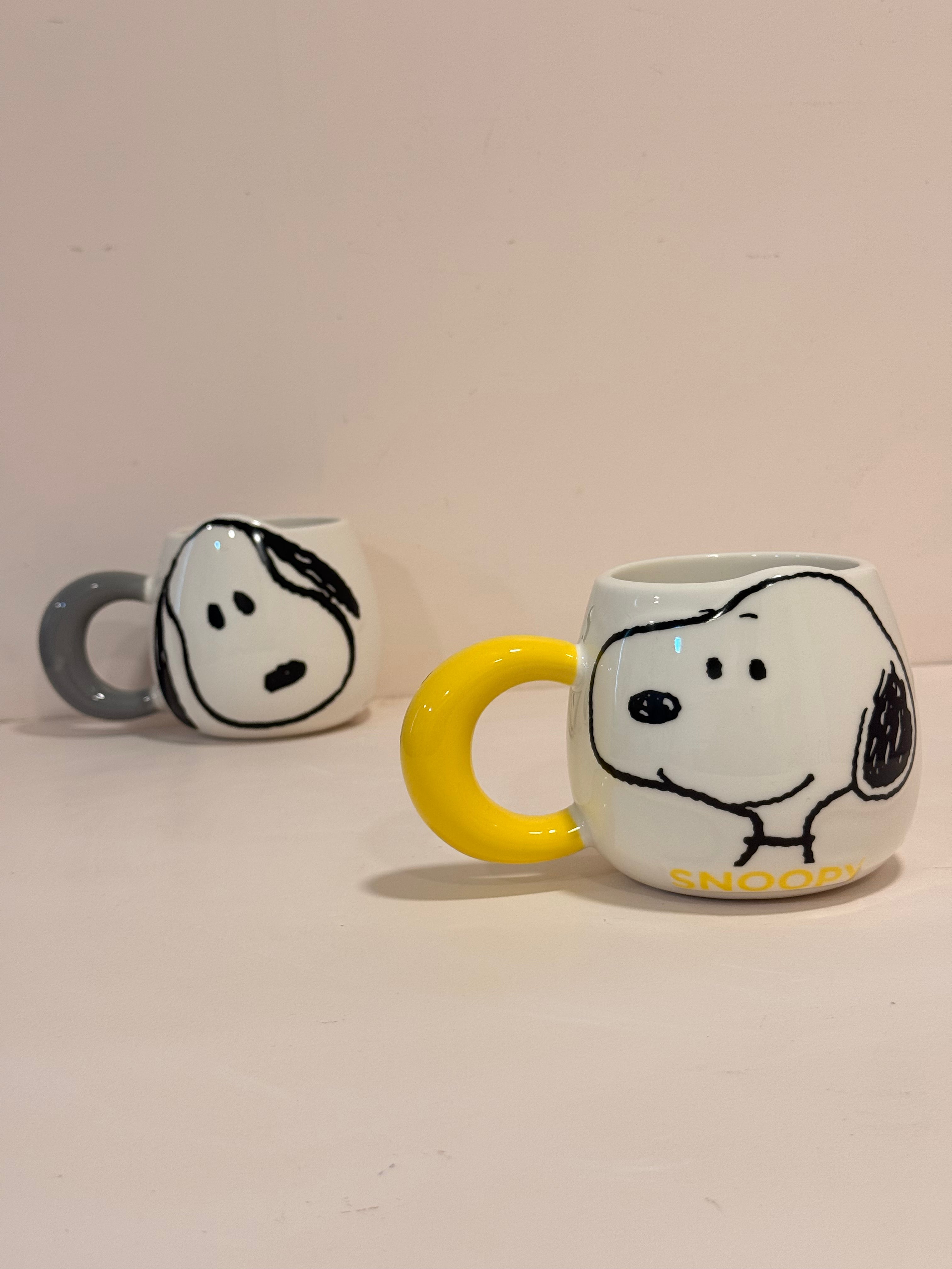 Chunky Snoopy Ceramic Mug with Round Handle