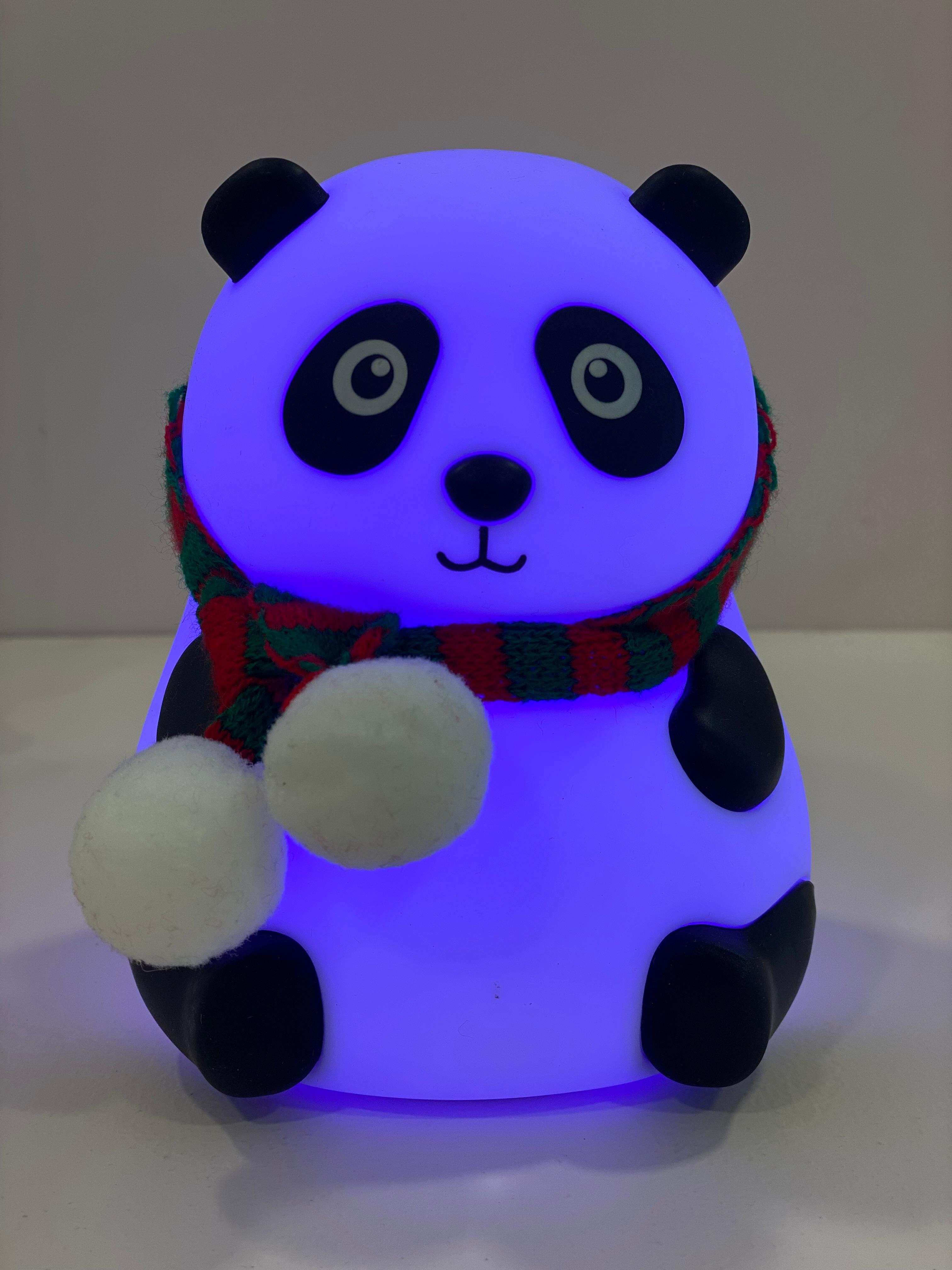 Cute Panda Silicone Night Lamp with Color-Changing LED – Soft Touch Kids Night Light & Home Décor