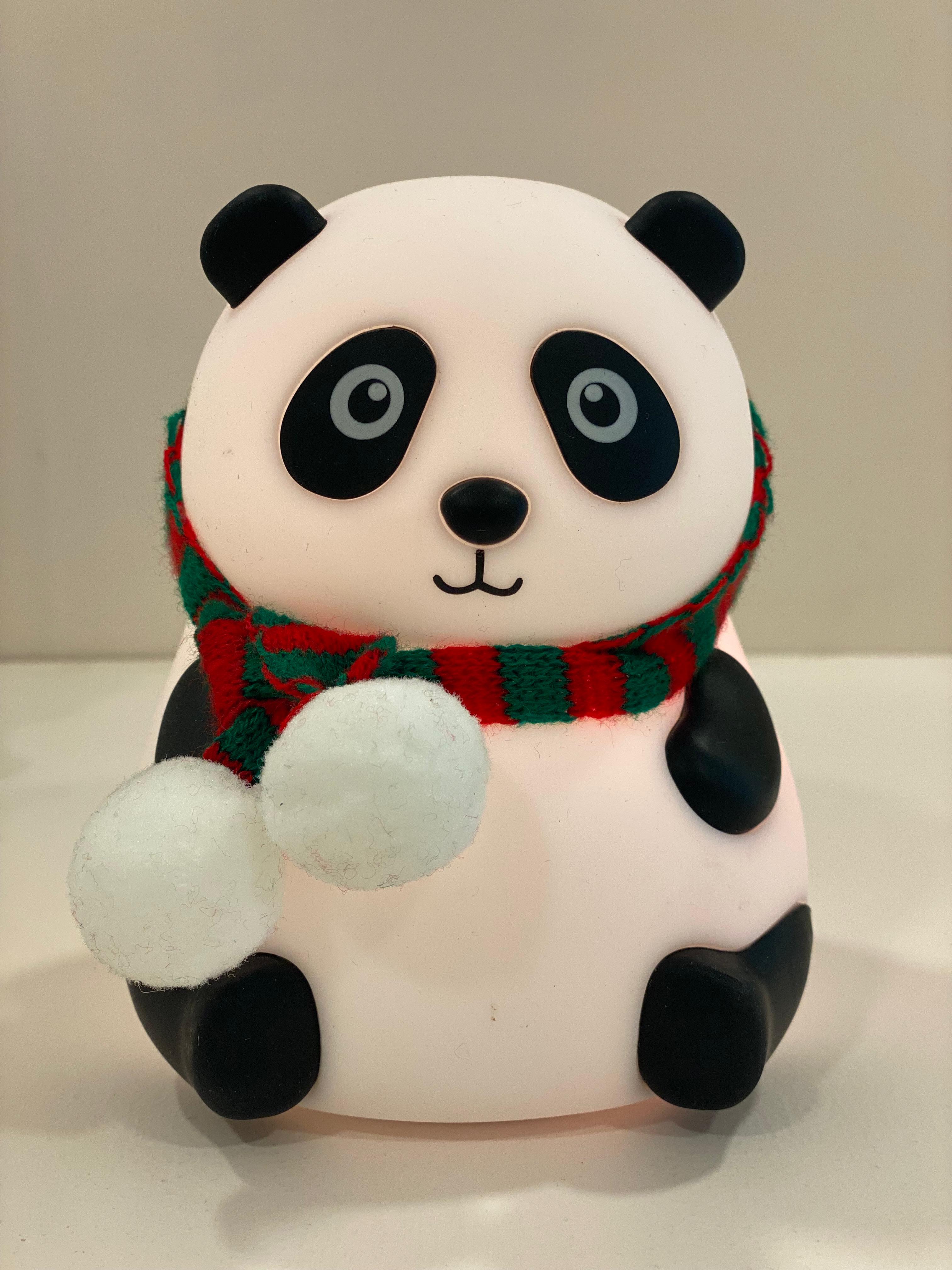 Cute Panda Silicone Night Lamp with Color-Changing LED – Soft Touch Kids Night Light & Home Décor