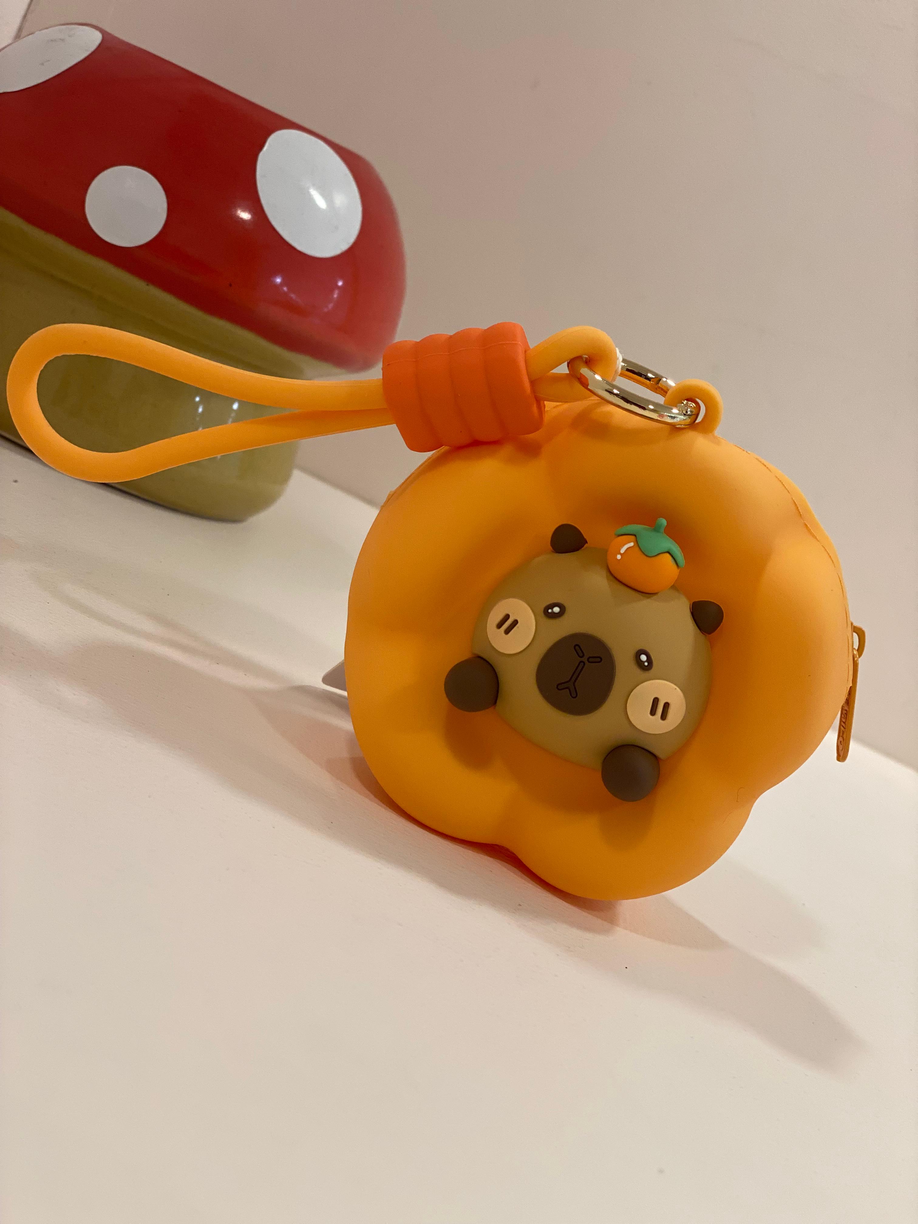 Cute Silicone Flower Coin Pouch with Keychain | Mini Coin Purse for Kids & Adults