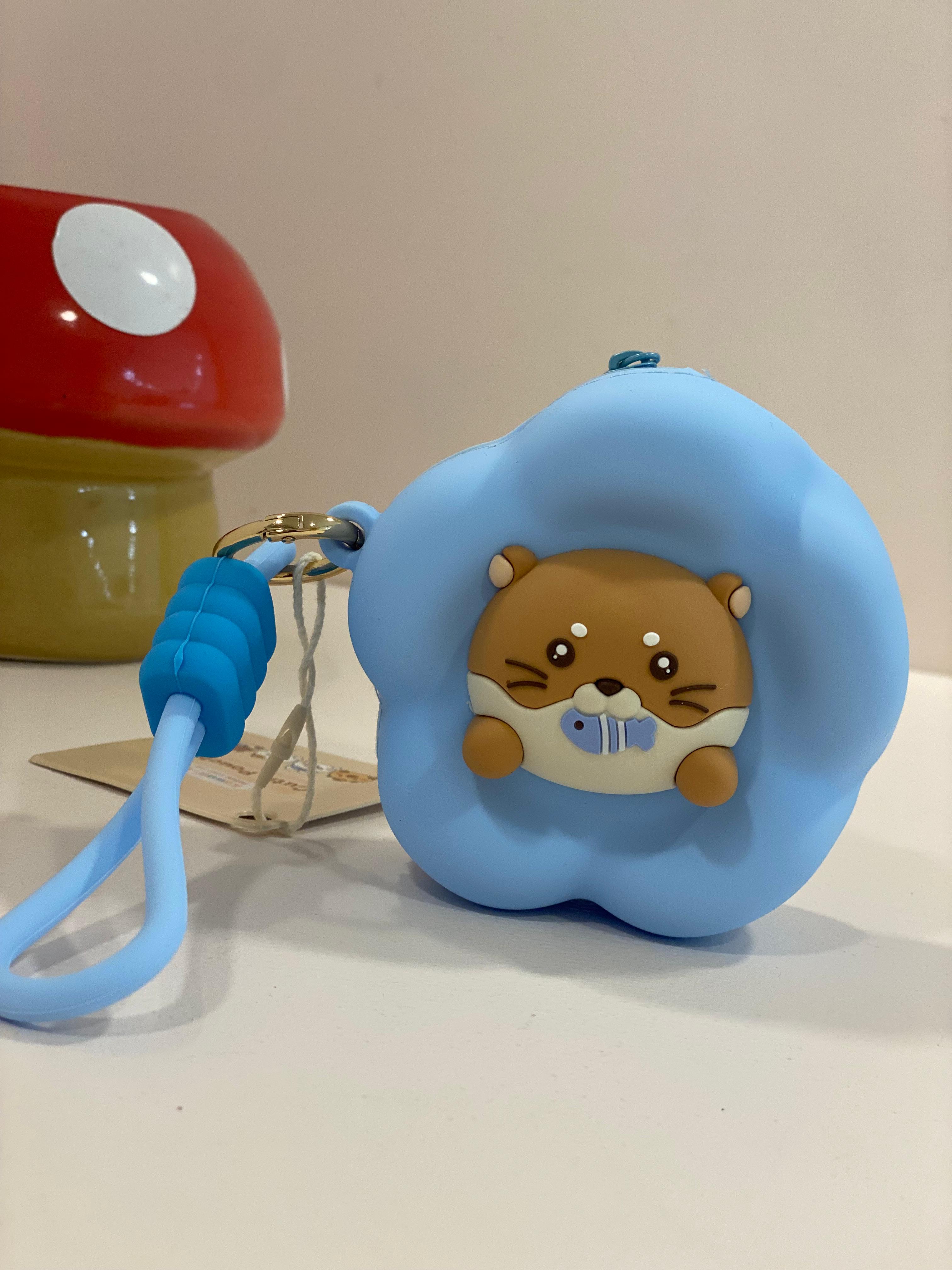 Cute Silicone Flower Coin Pouch with Keychain | Mini Coin Purse for Kids & Adults