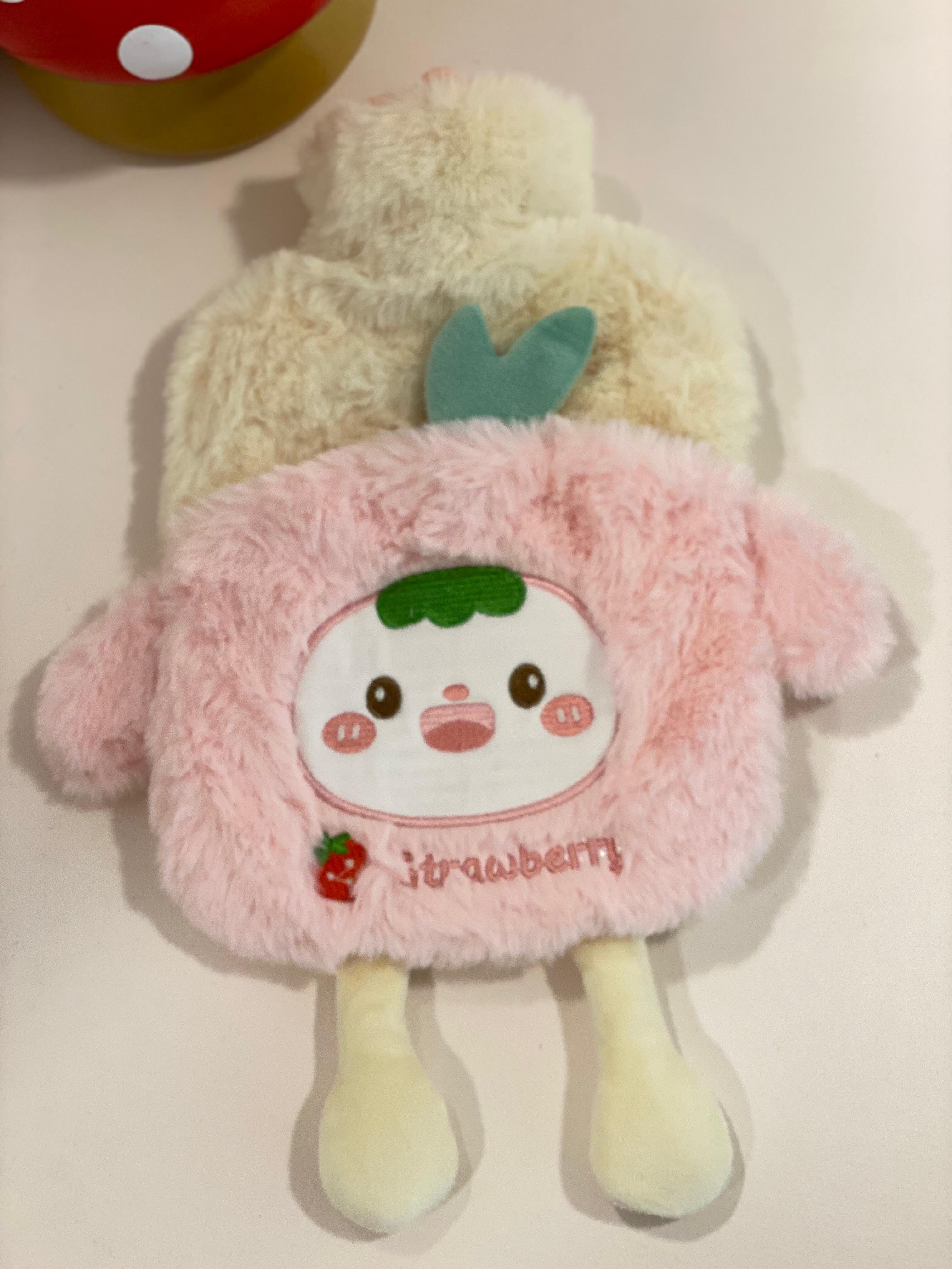 Cute Plush Hot Water Bottle with Soft Cover | Reusable Warm Water Bag for Pain Relief & Winter Comfort
