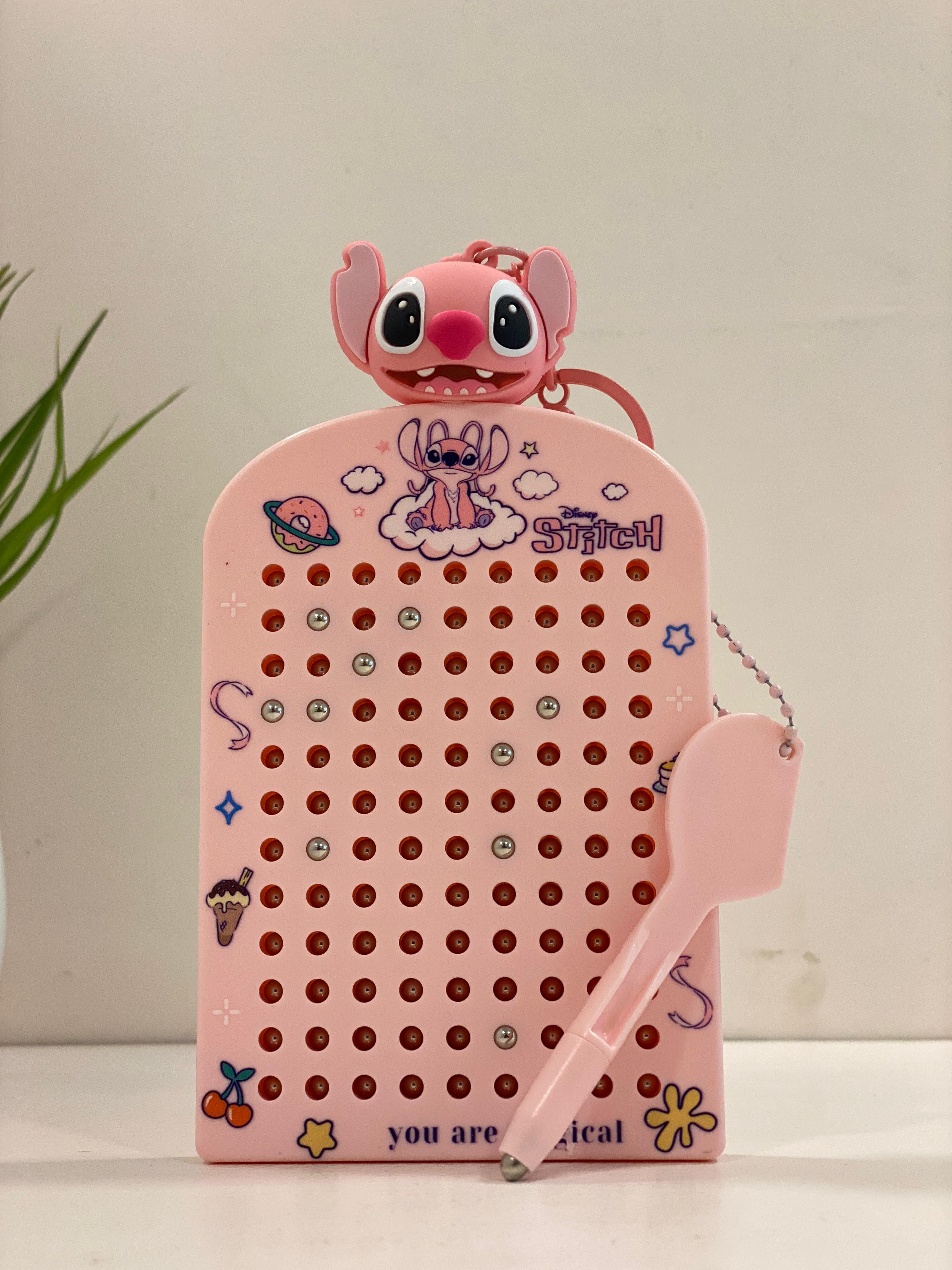 Cute Cartoon Peg Board Puzzle Toy with Stylus – Portable Kids Learning & Creativity Game