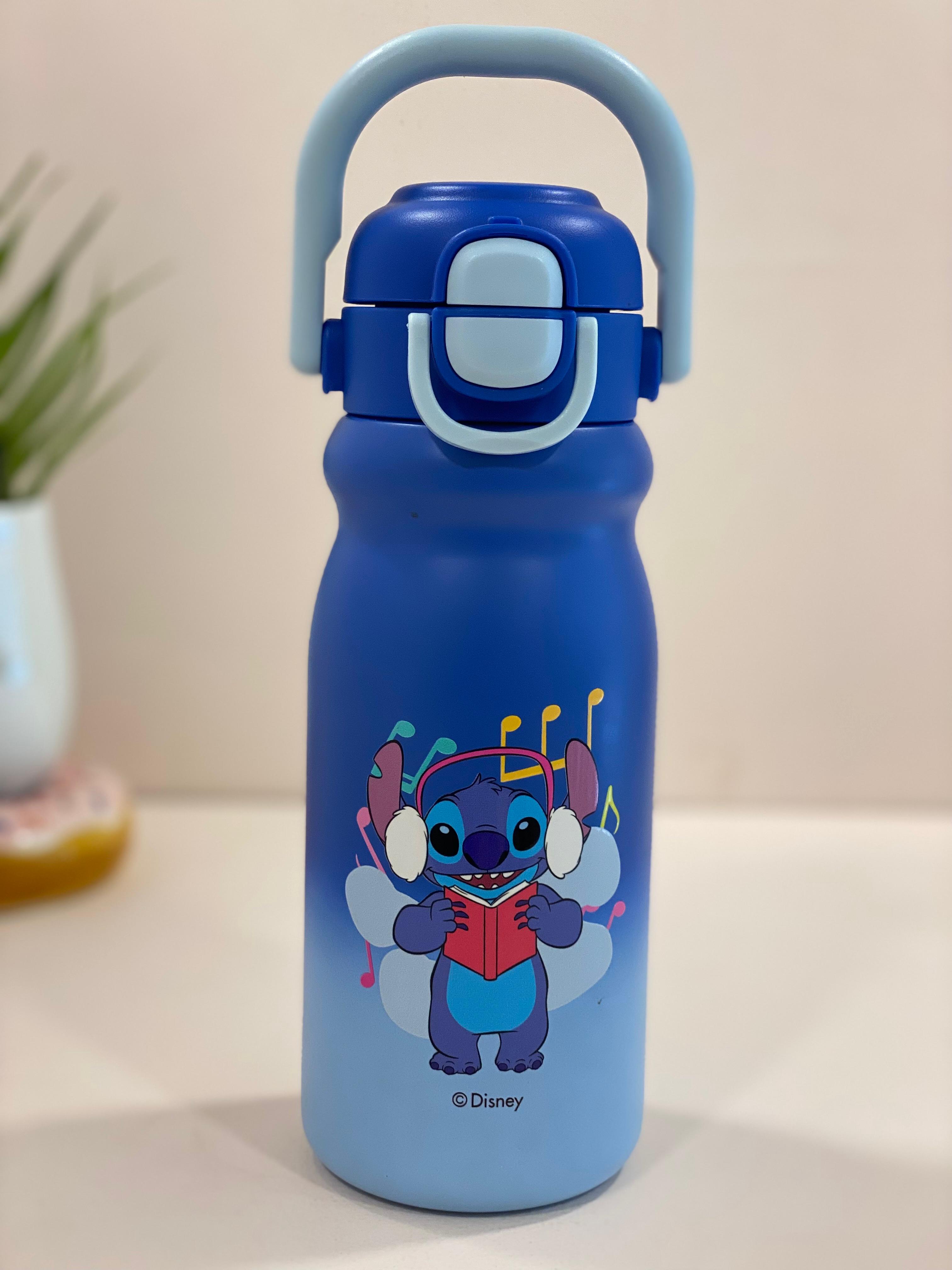 Disney Character Stainless Steel Kids Water Bottle with Flip-Top Straw Lid | Leak-Proof, Insulated